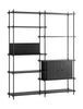 Moebe Shelving System S.200.2.C, Black/Black
