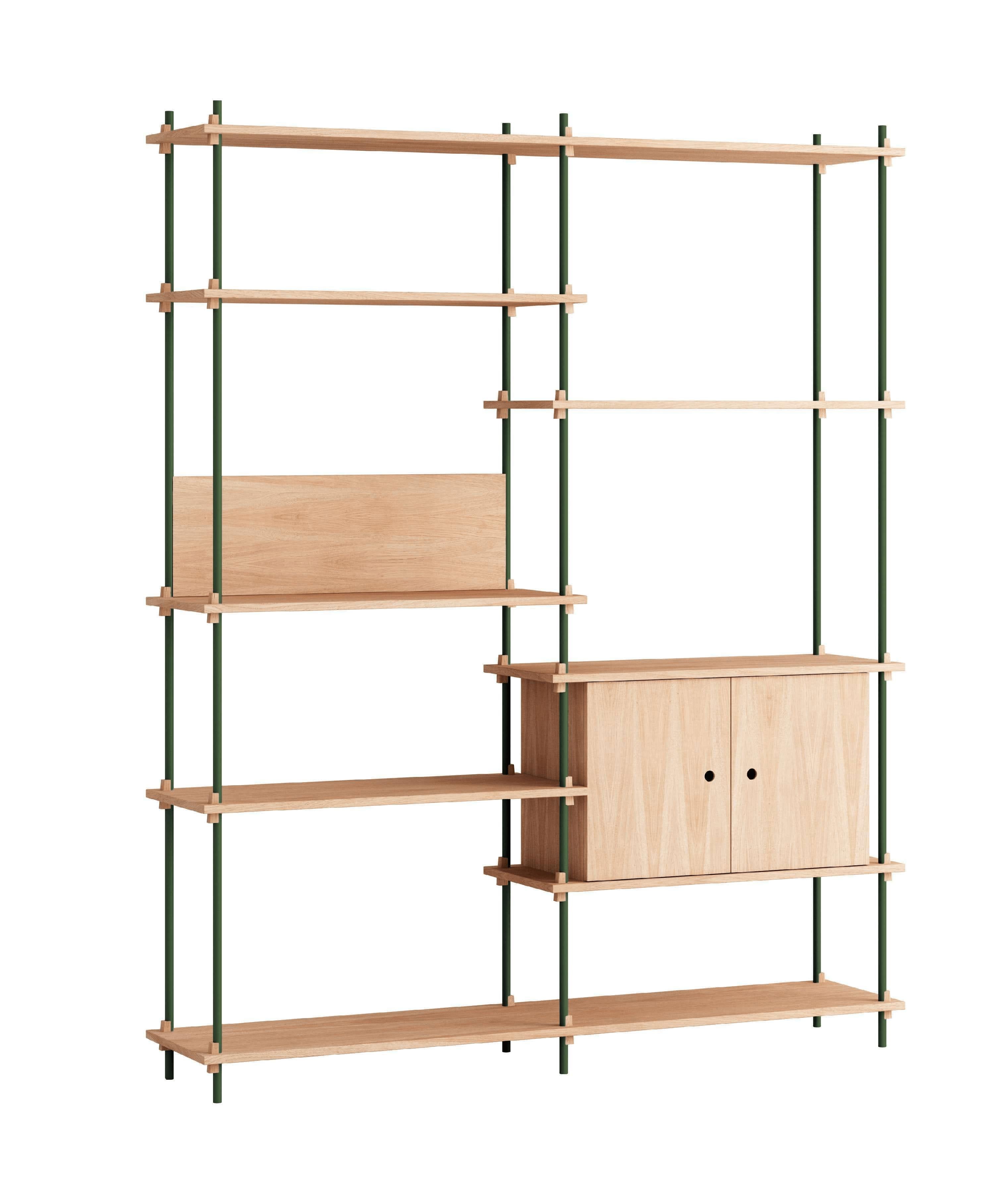 [product_category]-Moebe Shelving System S.200.2.C, Oak/Pine Green-Moebe-5713520012822-S.200.2.C.OA.PG-MOE-1