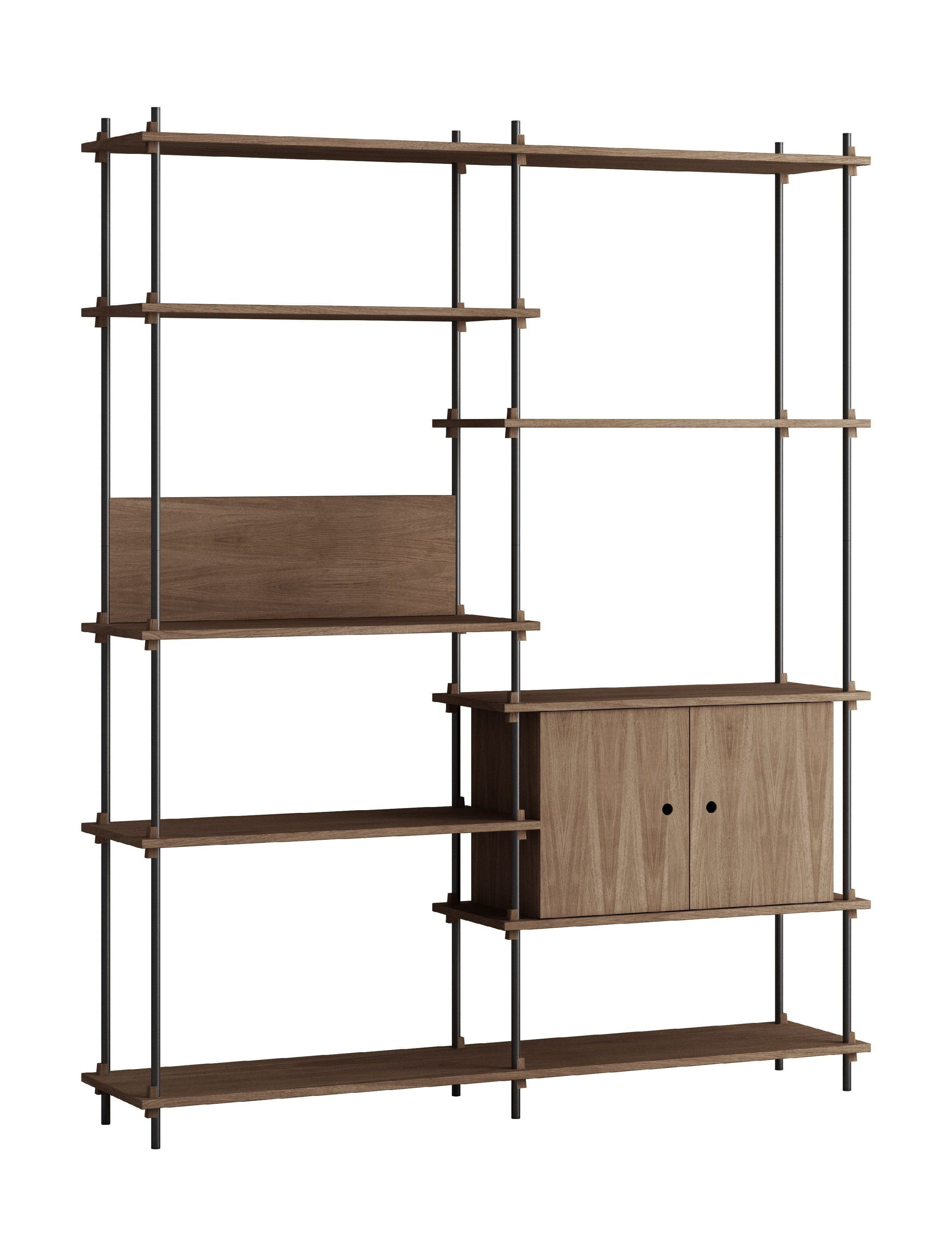 [product_category]-Moebe Shelving System S.200.2.C, Smoked Oak/Black-Moebe-5713520010958-S.200.2.C.SO.BL-MOE-1