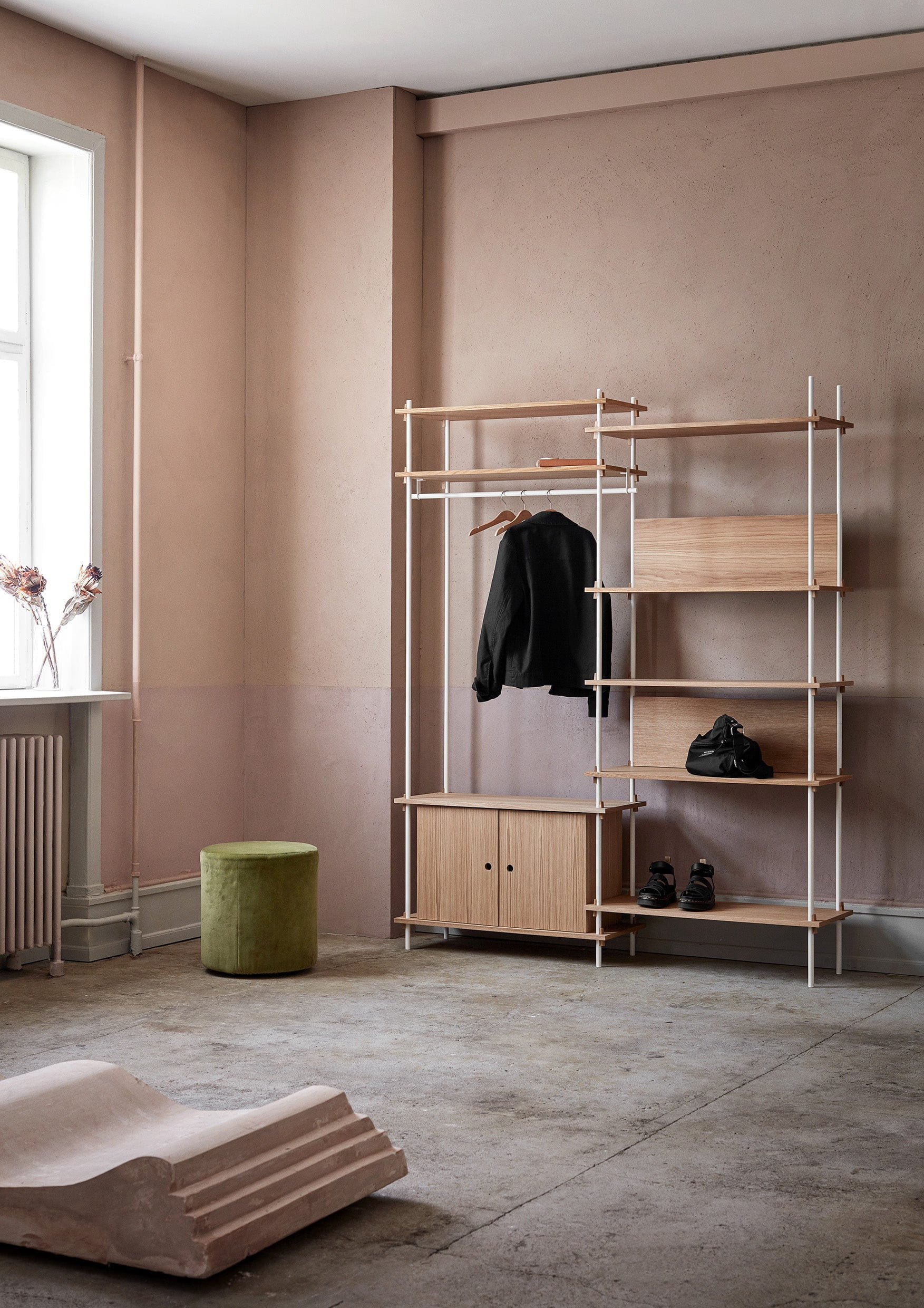 [product_category]-Moebe Shelving System S.200.2.E, Oak/White-Moebe-5713520008023-S.200.2.E.OA.WH-MOE-32