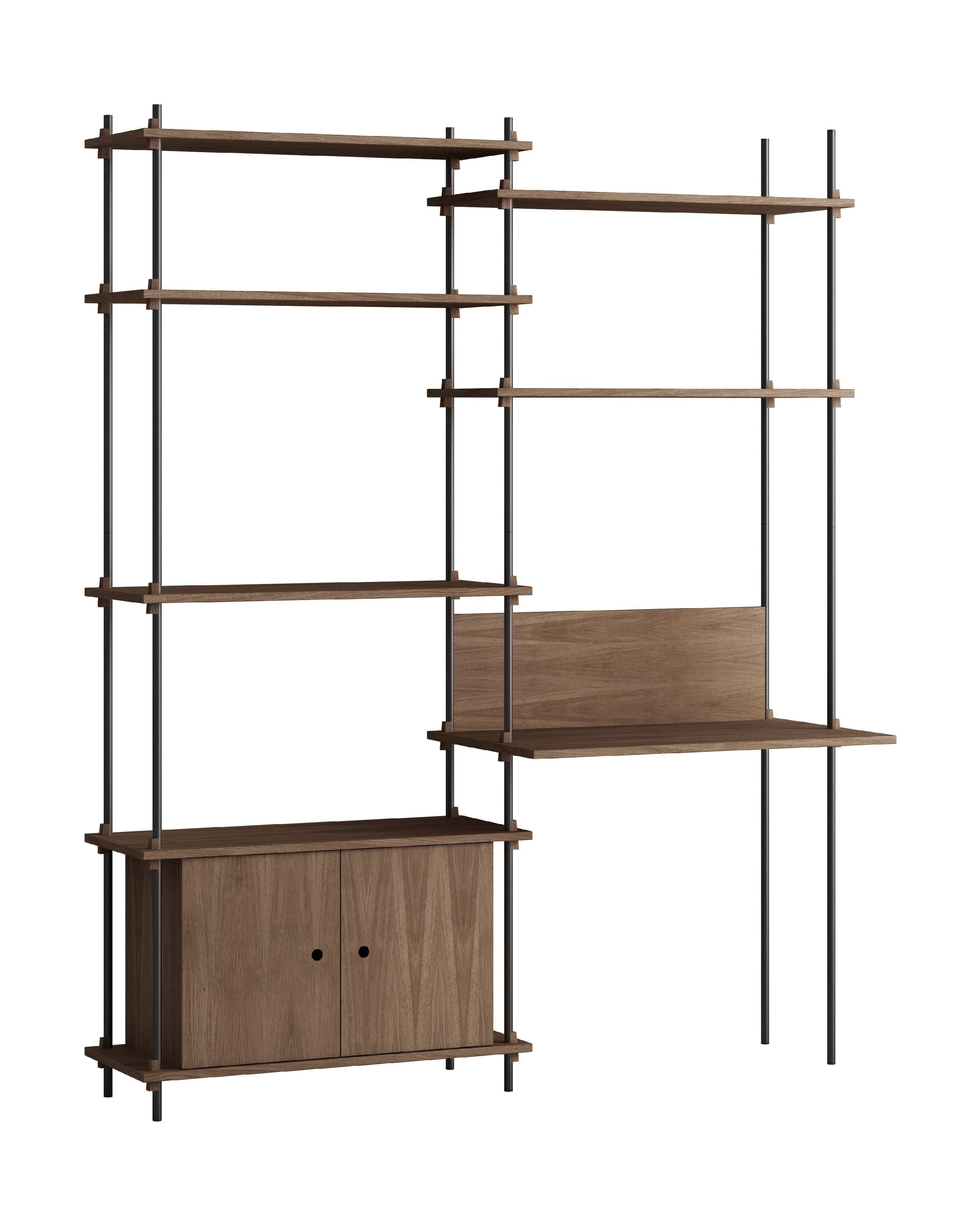 [product_category]-Moebe Shelving System S.200.2.E, Smoked Oak/Black-Moebe-5713520010972-S.200.2.E.SO.BL-MOE-1