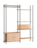 Moebe Shelving System S.200.2.G, Oak/Black