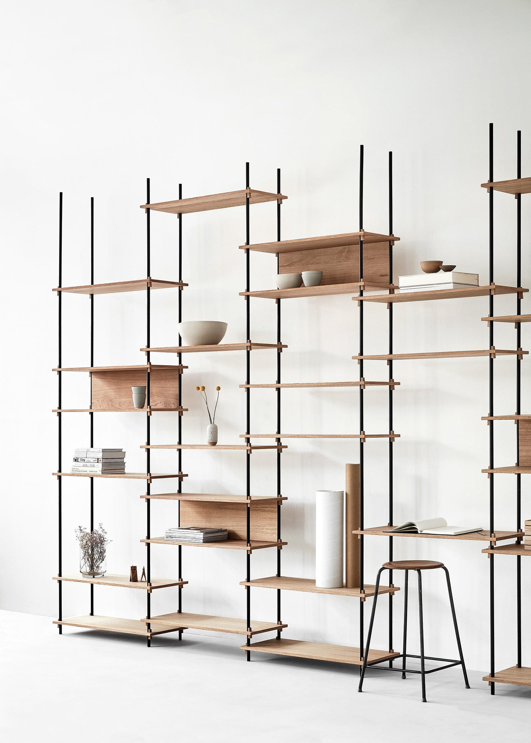 [product_category]-Moebe Shelving System S.200.2.G, Oak/Black-Moebe-5713520005695-S.200.2.G.OA.BL-MOE-6