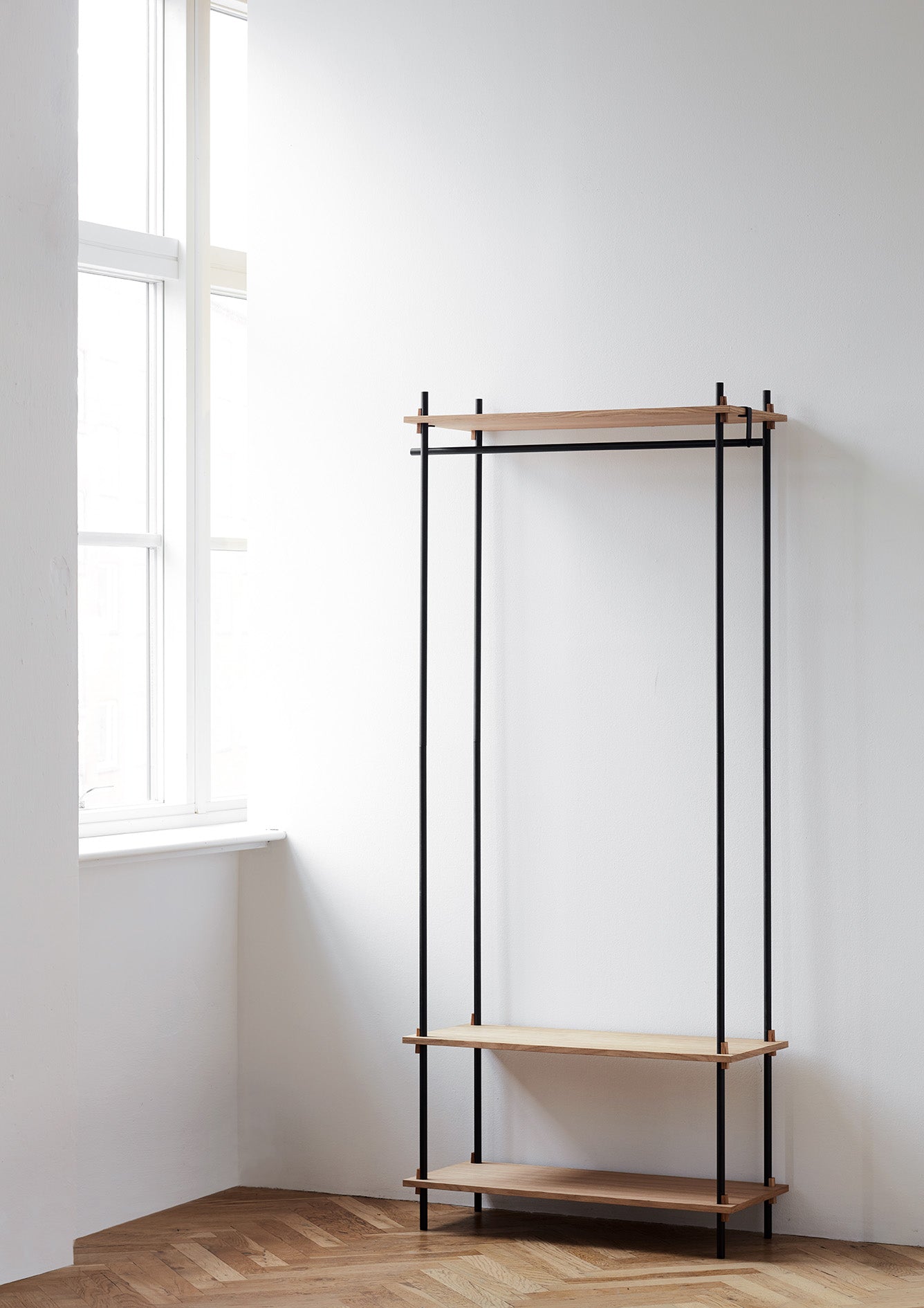 [product_category]-Moebe Shelving System S.200.2.G, Oak/Black-Moebe-5713520005695-S.200.2.G.OA.BL-MOE-79