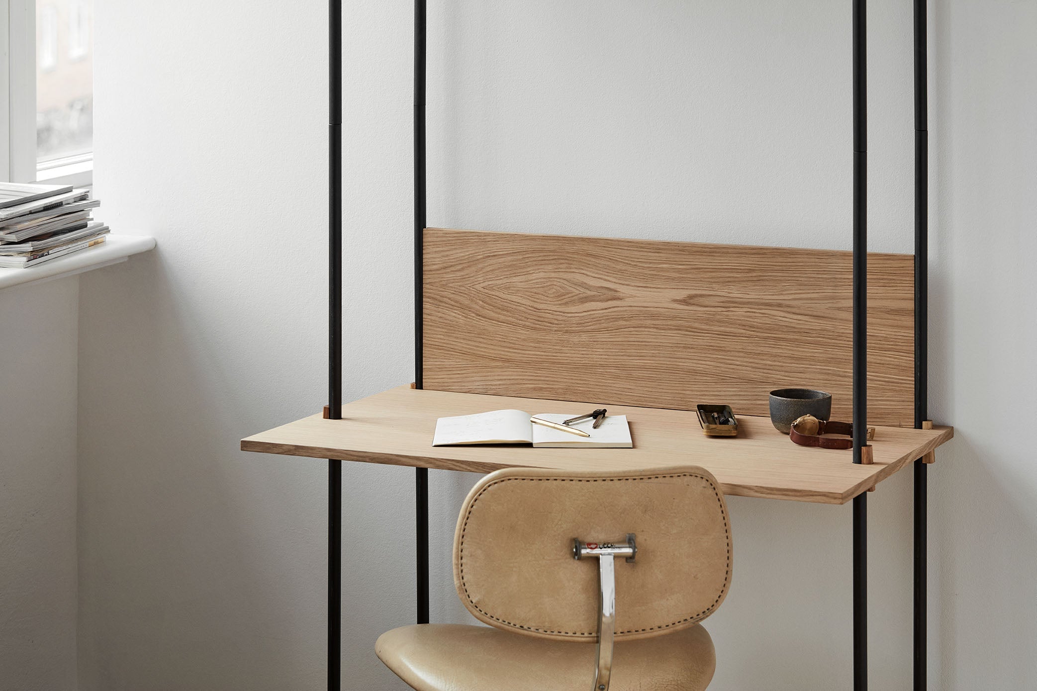 [product_category]-Moebe Shelving System S.200.2.G, Oak/Black-Moebe-5713520005695-S.200.2.G.OA.BL-MOE-81