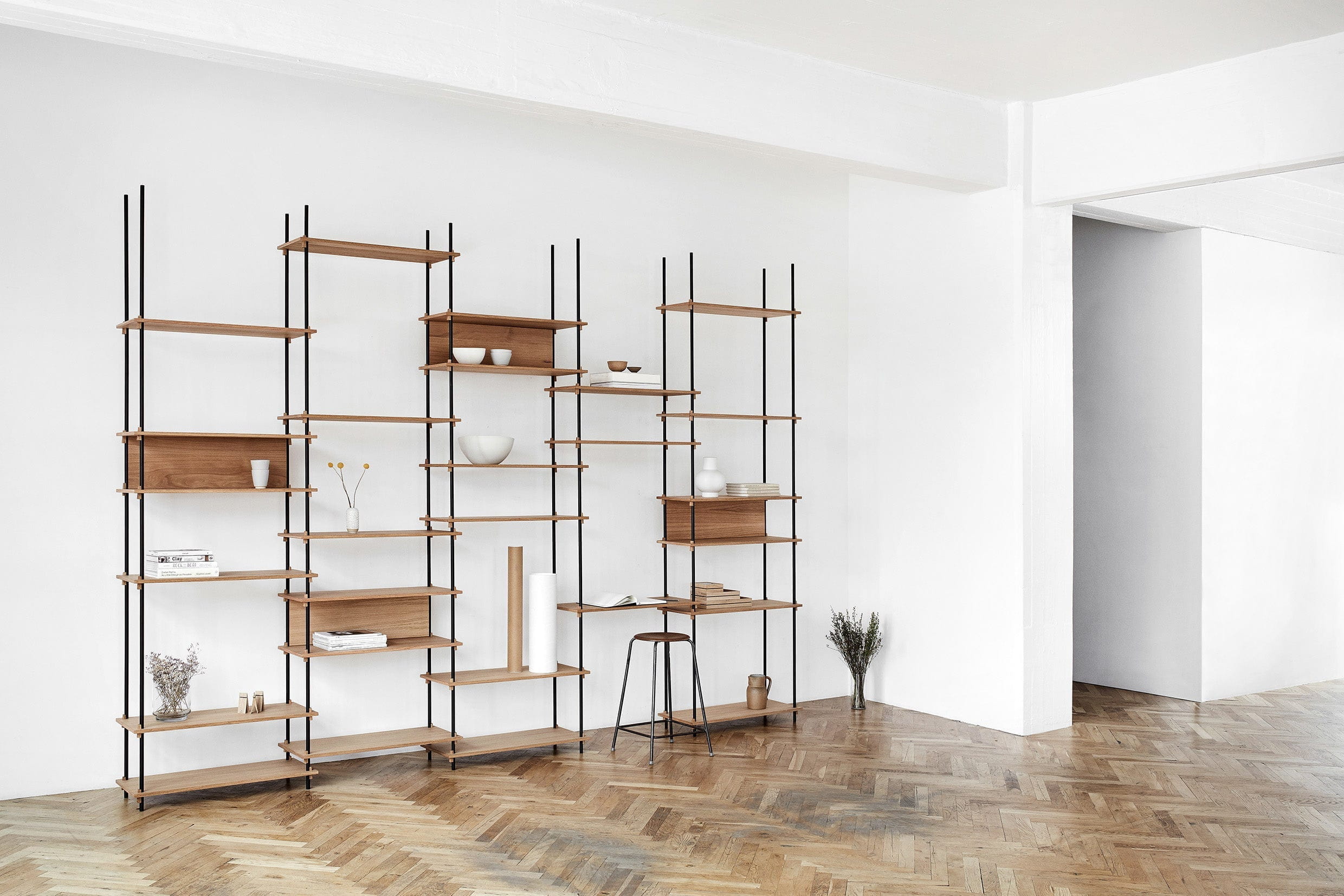 [product_category]-Moebe Shelving System S.200.2.G, Oak/Black-Moebe-5713520005695-S.200.2.G.OA.BL-MOE-8