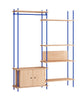 Moebe Shelving System S.200.2.G, Oak/Deep Blue