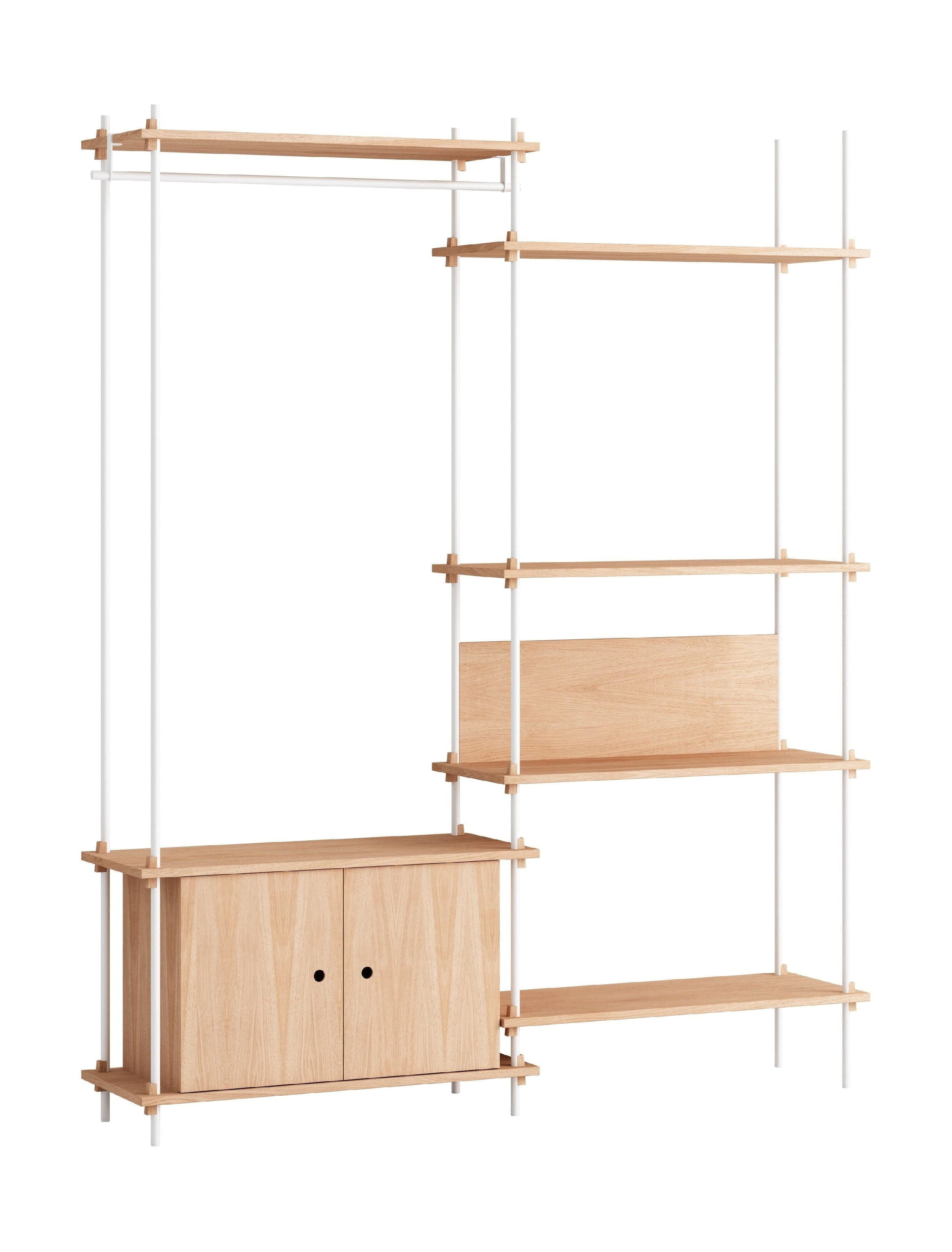 [product_category]-Moebe Shelving System S.200.2.G, Oak/White-Moebe-5713520008047-S.200.2.G.OA.WH-MOE-1