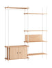 Moebe Shelving System S.200.2.G, Oak/White
