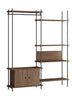 Moebe Shelving System S.200.2.G, Smoked Oak/Black