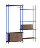 Moebe Shelving System S.200.2.G, Smoked Oak/Deep Blue