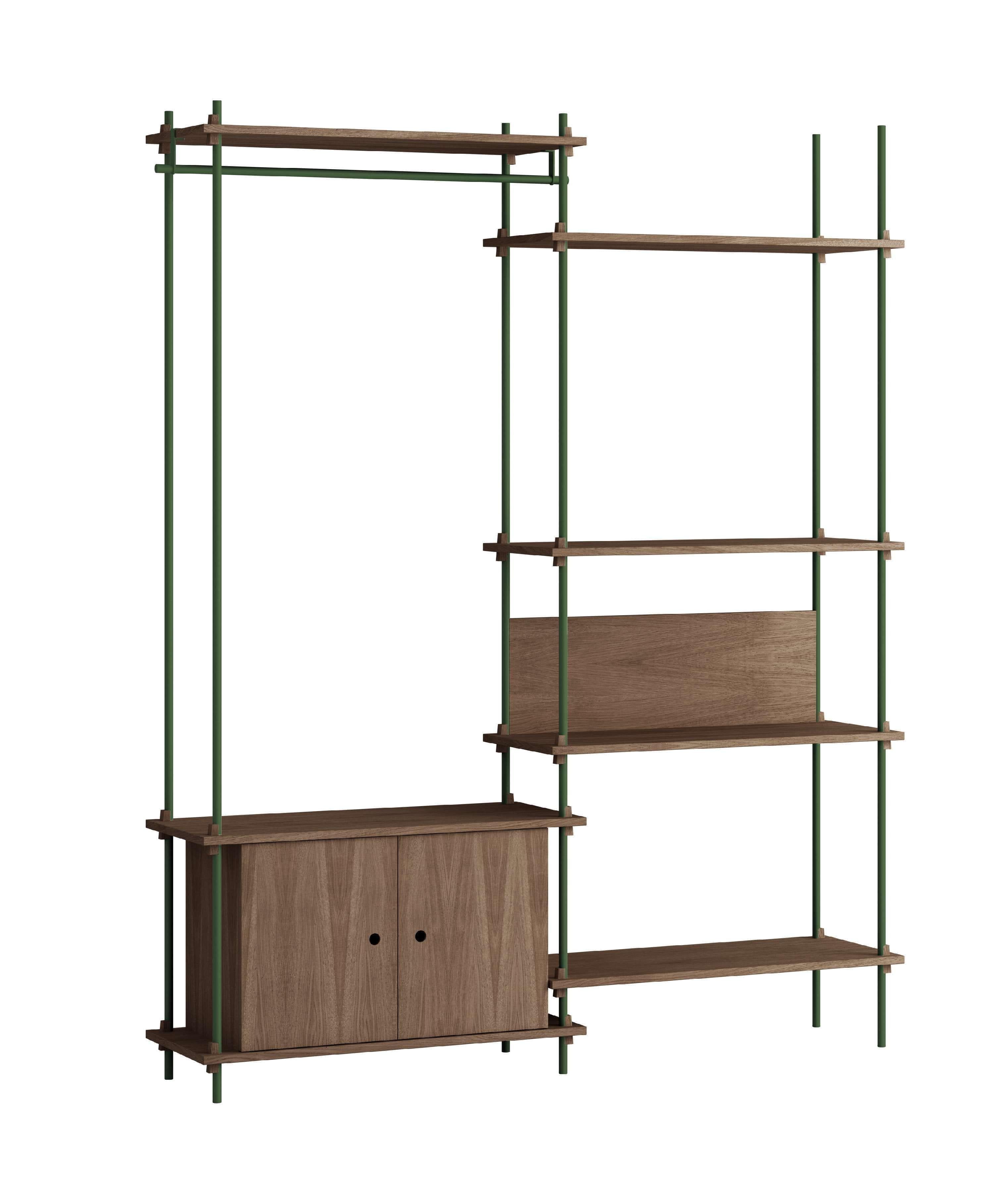[product_category]-Moebe Shelving System S.200.2.G, Smoked Oak/Pine Green-Moebe-5713520013645-S.200.2.G.SO.PG-MOE-1