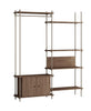 Moebe Shelving System S.200.2.G, Smoked Oak/Warm Grey