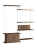 Moebe Shelving System S.200.2.G, Smoked Oak/White