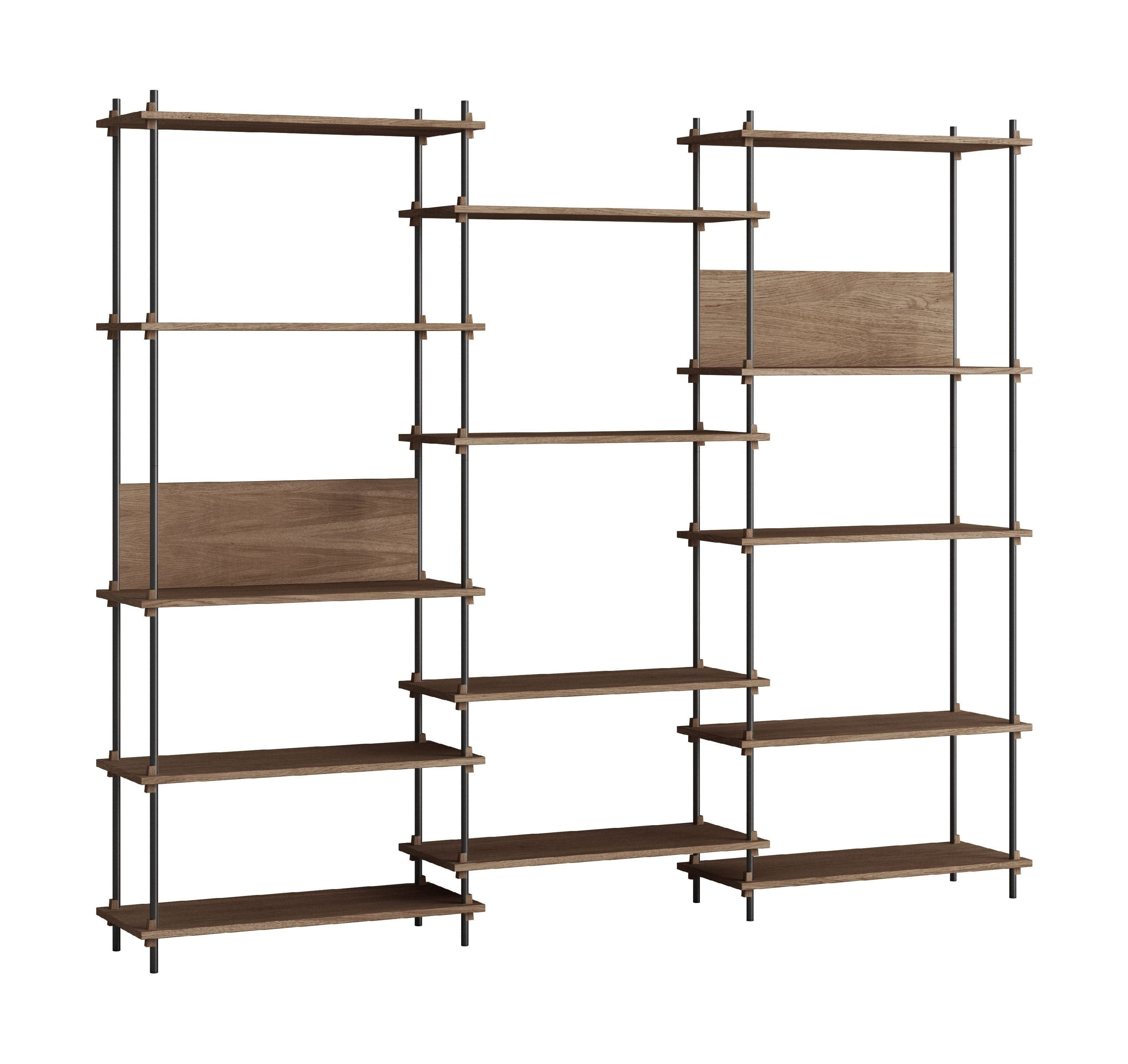 [product_category]-Moebe Shelving System S.200.3.A, Smoked Oak/Black-Moebe-5713520011009-S.200.3.A.SO.BL-MOE-1