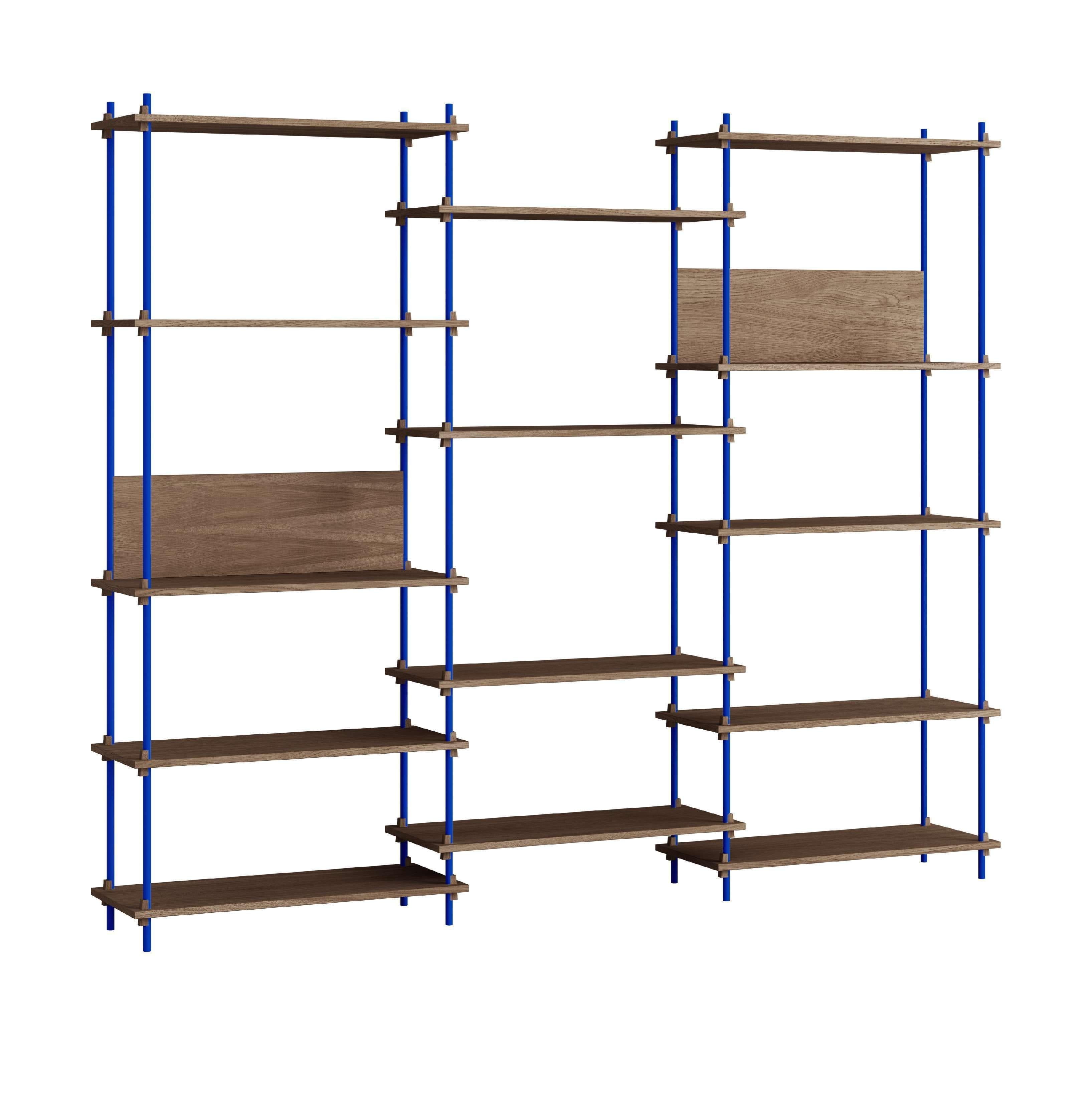 [product_category]-Moebe Shelving System S.200.3.A, Smoked Oak/Deep Blue-Moebe-5713520015342-S.200.3.A.SO.DB-MOE-1