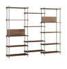 Moebe Shelving System S.200.3.A, Smoked Oak/Warm Grey