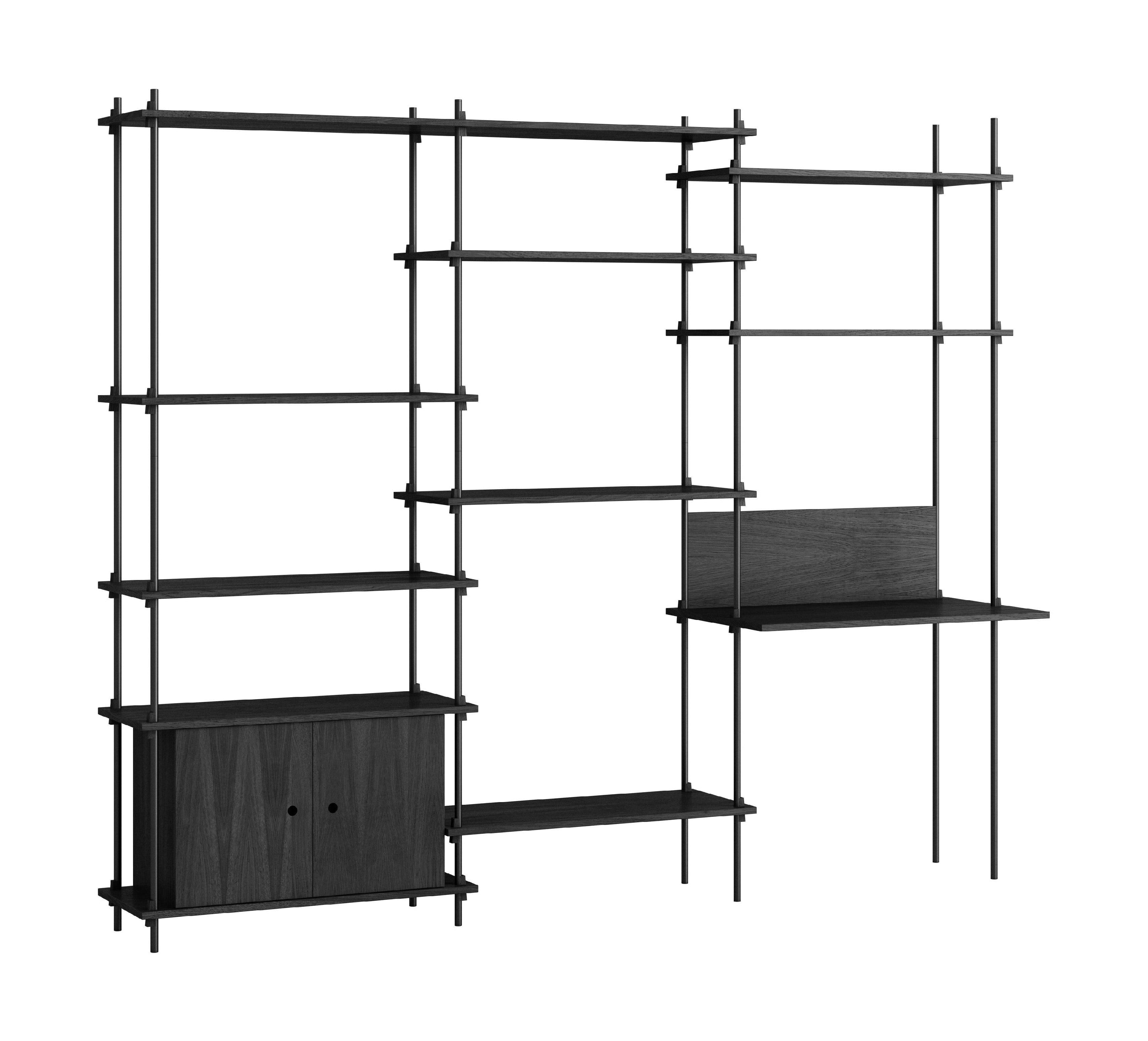 [product_category]-Moebe Shelving System S.200.3.D, Black/Black-Moebe-5713520006654-S.200.3.D.BL.BL-MOE-5