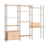 Moebe Shelving System S.200.3.D, Oak/Black
