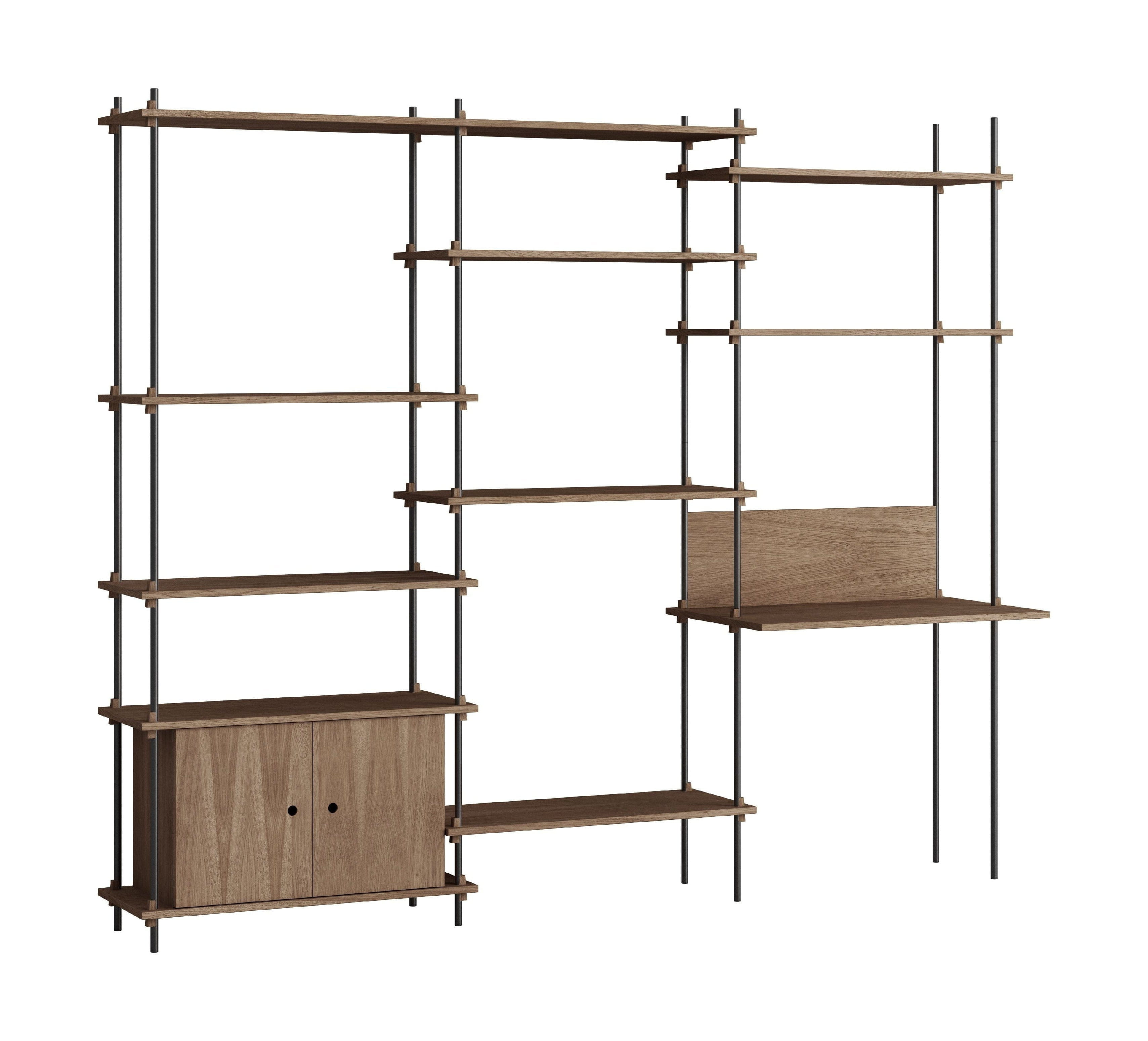 [product_category]-Moebe Shelving System S.200.3.D, Smoked Oak/Black-Moebe-5713520011030-S.200.3.D.SO.BL-MOE-1