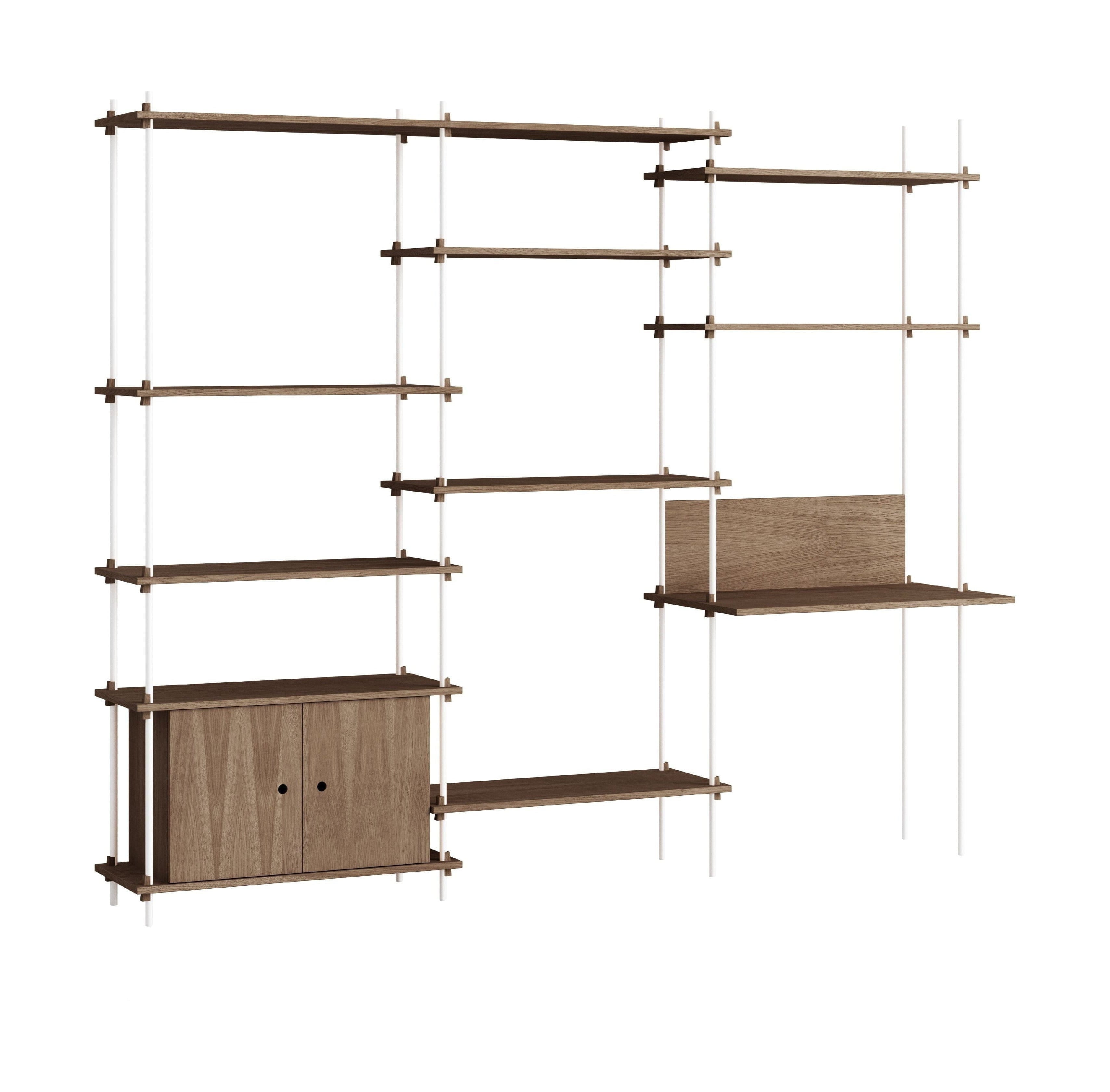 [product_category]-Moebe Shelving System S.200.3.D, Smoked Oak/White-Moebe-5713520010262-S.200.3.D.SO.WH-MOE-1