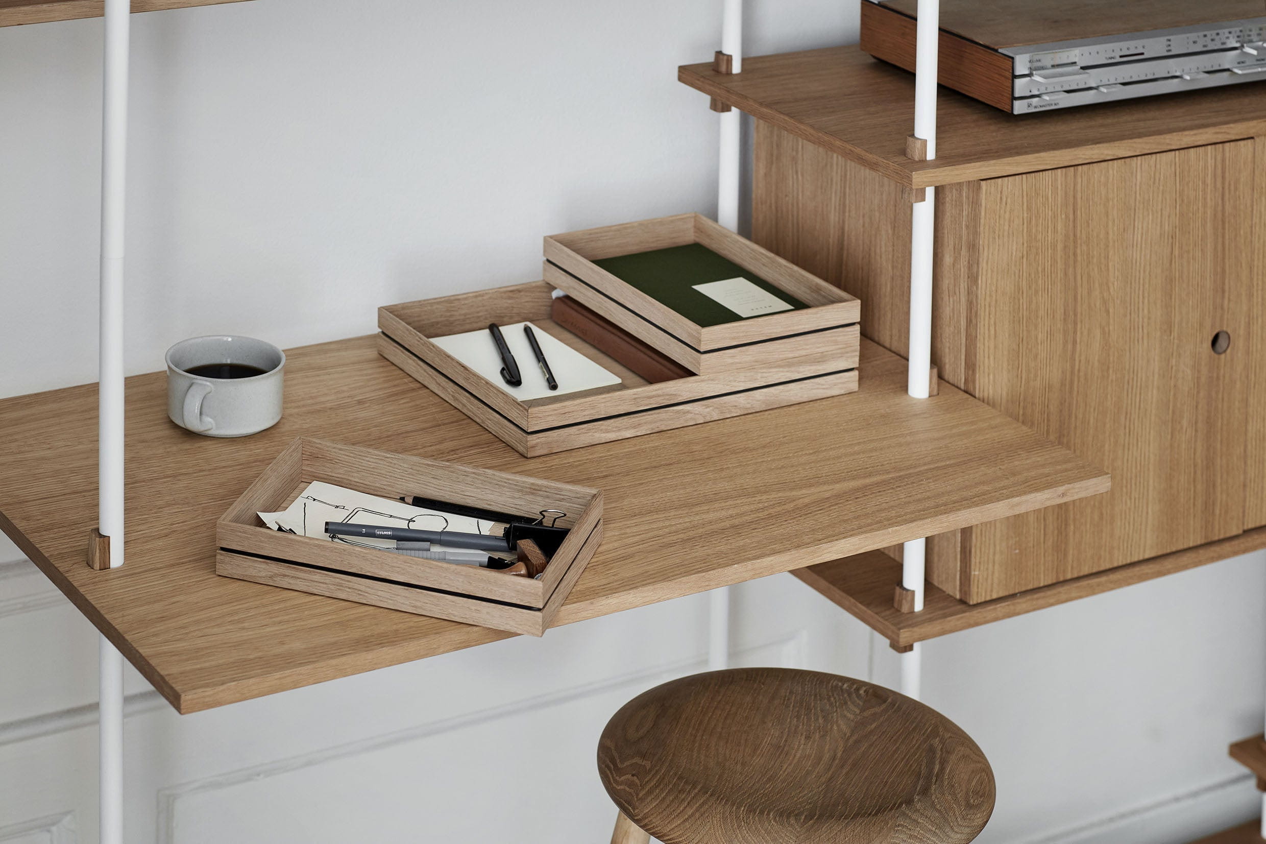 [product_category]-Moebe Shelving System S.255.1.B, Oak/White-Moebe-5713520007828-S.255.1.B.OA.WH-MOE-30