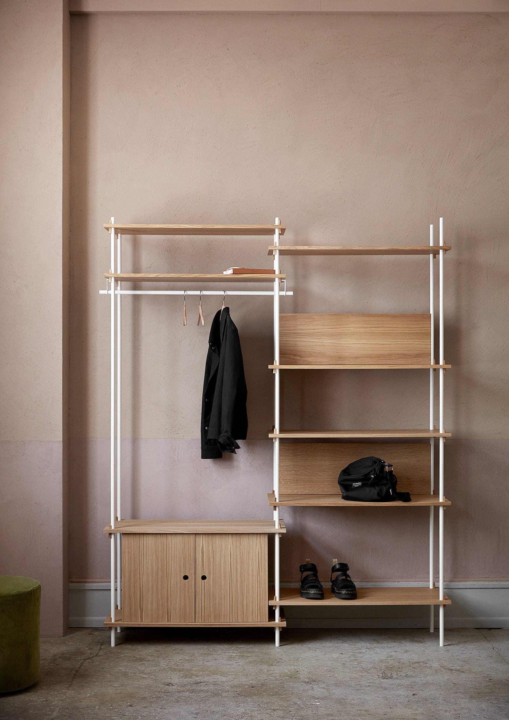 [product_category]-Moebe Shelving System S.255.1.B, Oak/White-Moebe-5713520007828-S.255.1.B.OA.WH-MOE-33