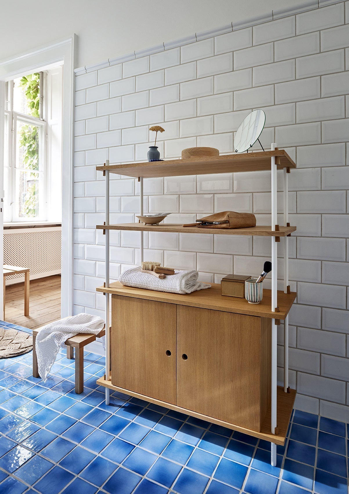 [product_category]-Moebe Shelving System S.255.1.B, Oak/White-Moebe-5713520007828-S.255.1.B.OA.WH-MOE-43