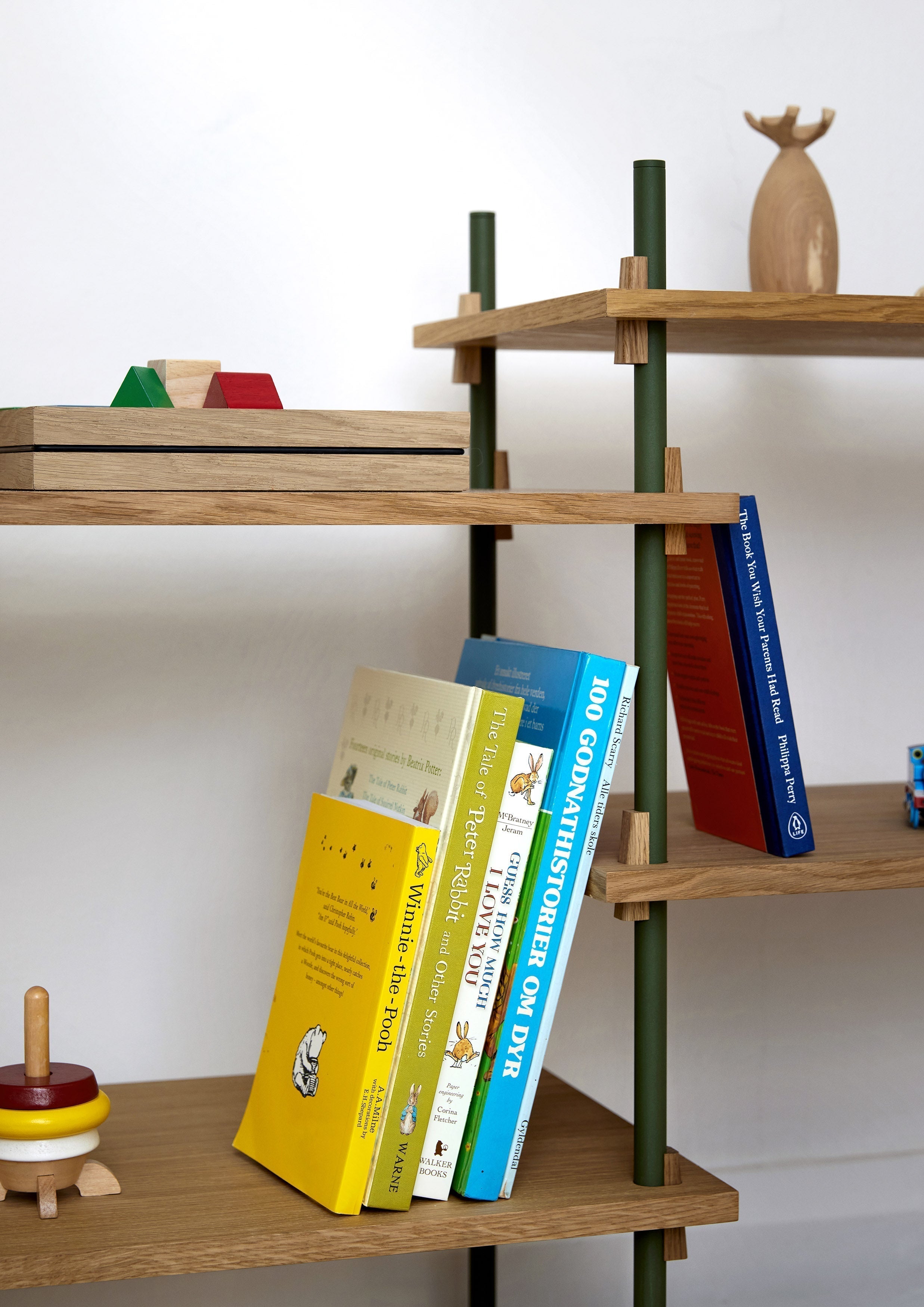 [product_category]-Moebe Shelving System S.255.2.A, Oak/Pine Green-Moebe-5713520012877-S.255.2.A.OA.PG-MOE-12