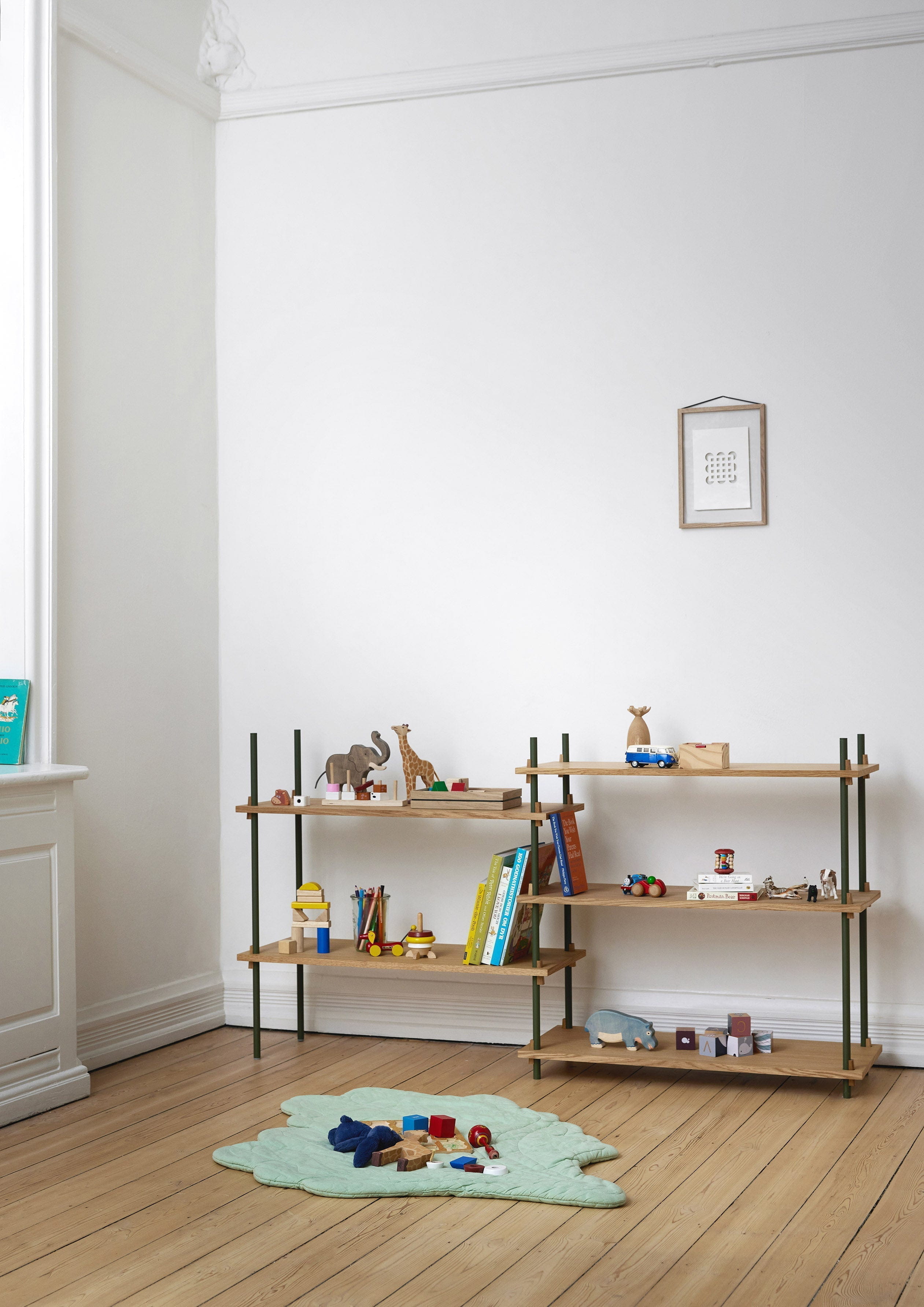 [product_category]-Moebe Shelving System S.255.2.A, Oak/Pine Green-Moebe-5713520012877-S.255.2.A.OA.PG-MOE-4