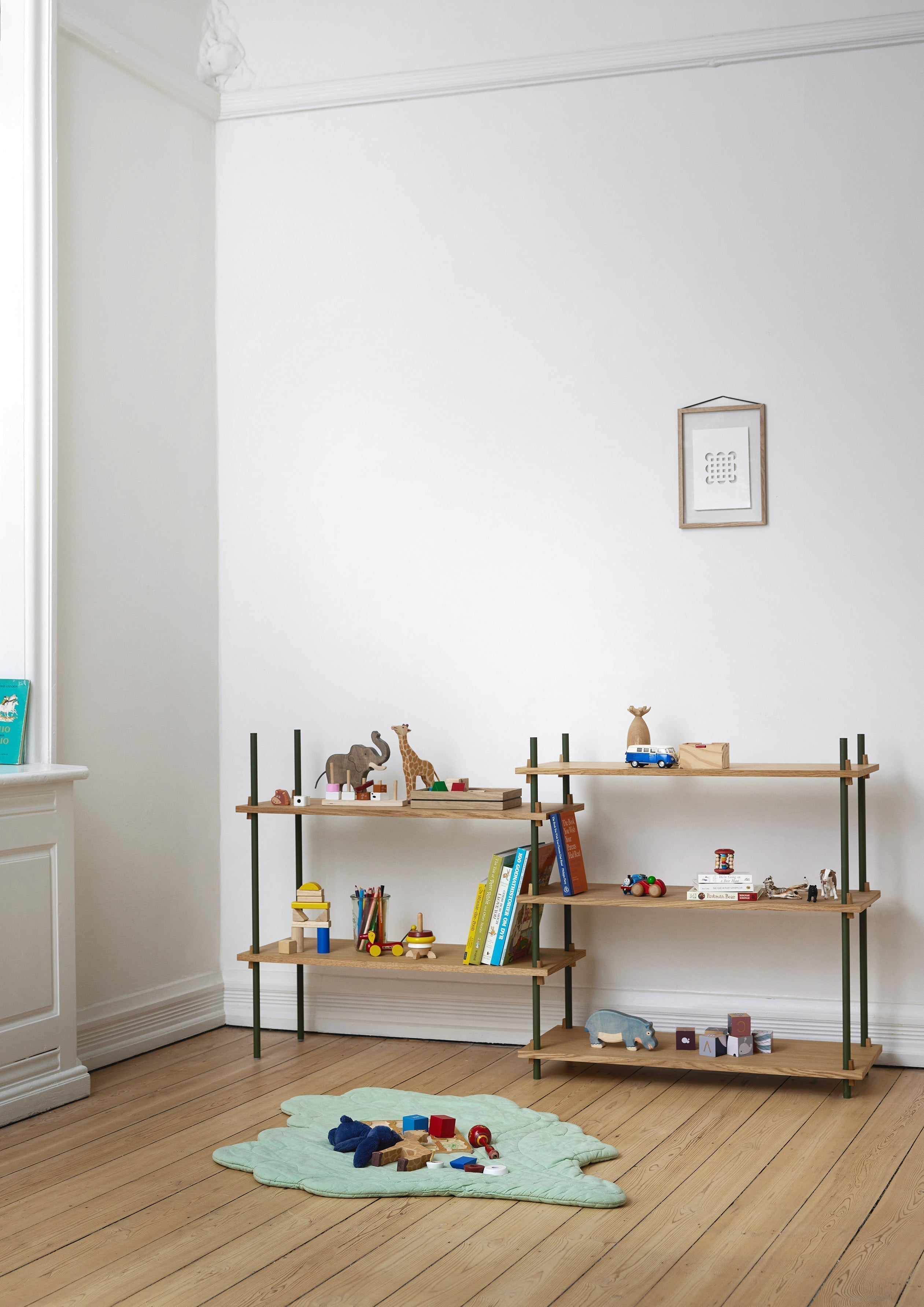 [product_category]-Moebe Shelving System S.255.2.A, Oak/Pine Green-Moebe-5713520012877-S.255.2.A.OA.PG-MOE-9