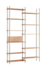 Moebe Shelving System S.255.2.A, Oak/Warm Grey