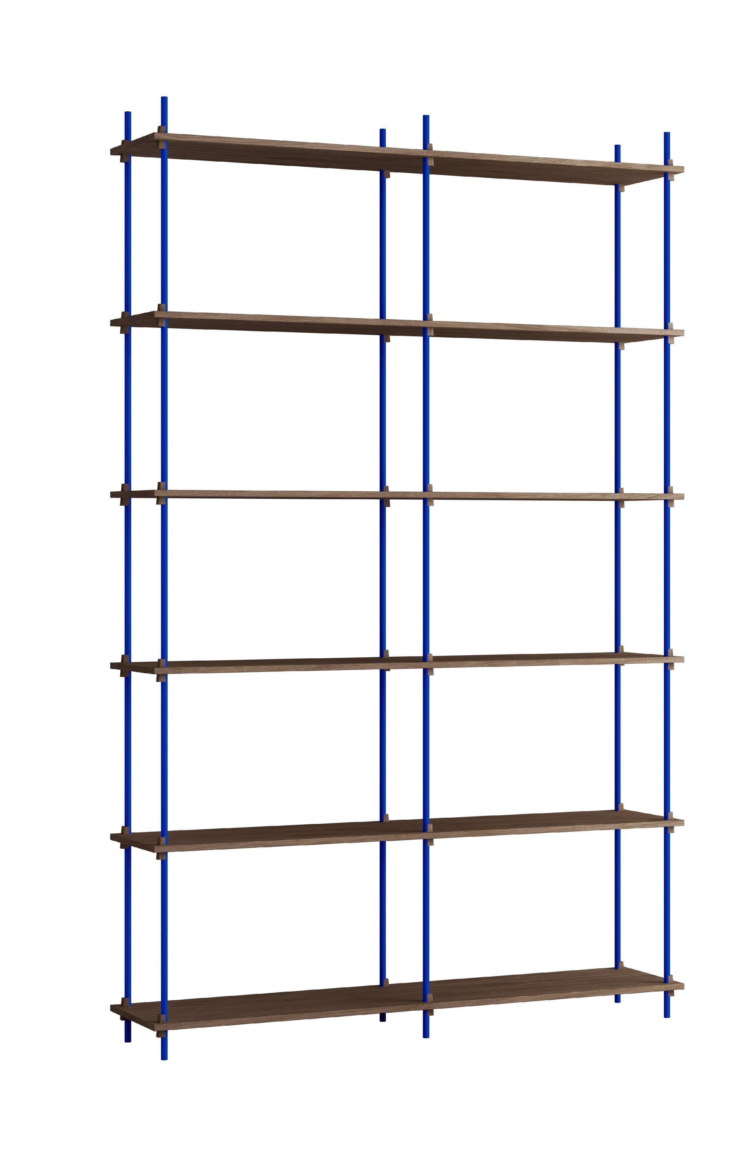 [product_category]-Moebe Shelving System S.255.2.B, Smoked Oak/Deep Blue-Moebe-5713520015229-S.255.2.B.SO.DB-MOE-1