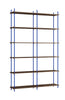 Moebe Shelving System S.255.2.B, Smoked Oak/Deep Blue