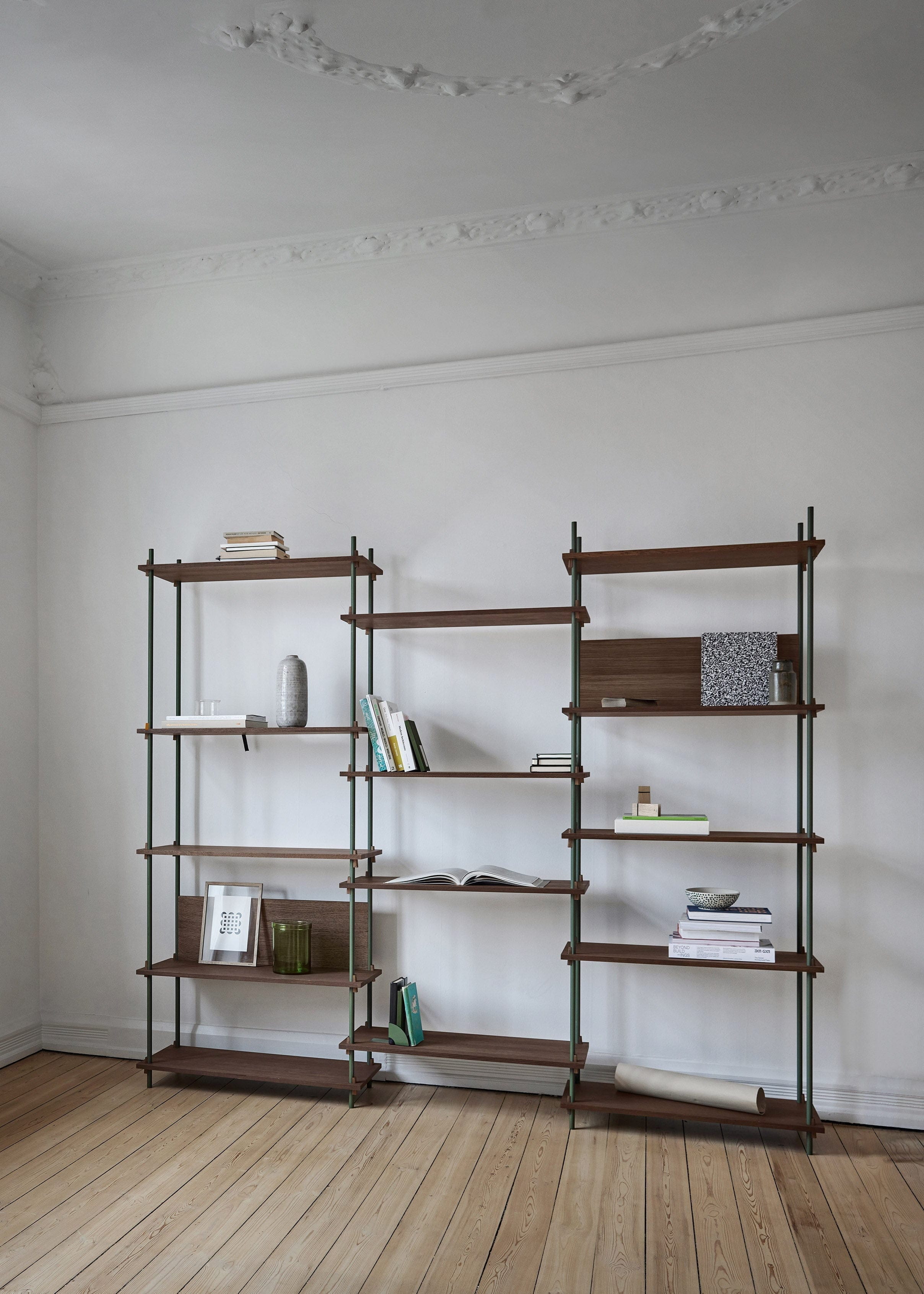 [product_category]-Moebe Shelving System S.255.2.B, Smoked Oak/Pine Green-Moebe-5713520013669-S.255.2.B.SO.PG-MOE-11