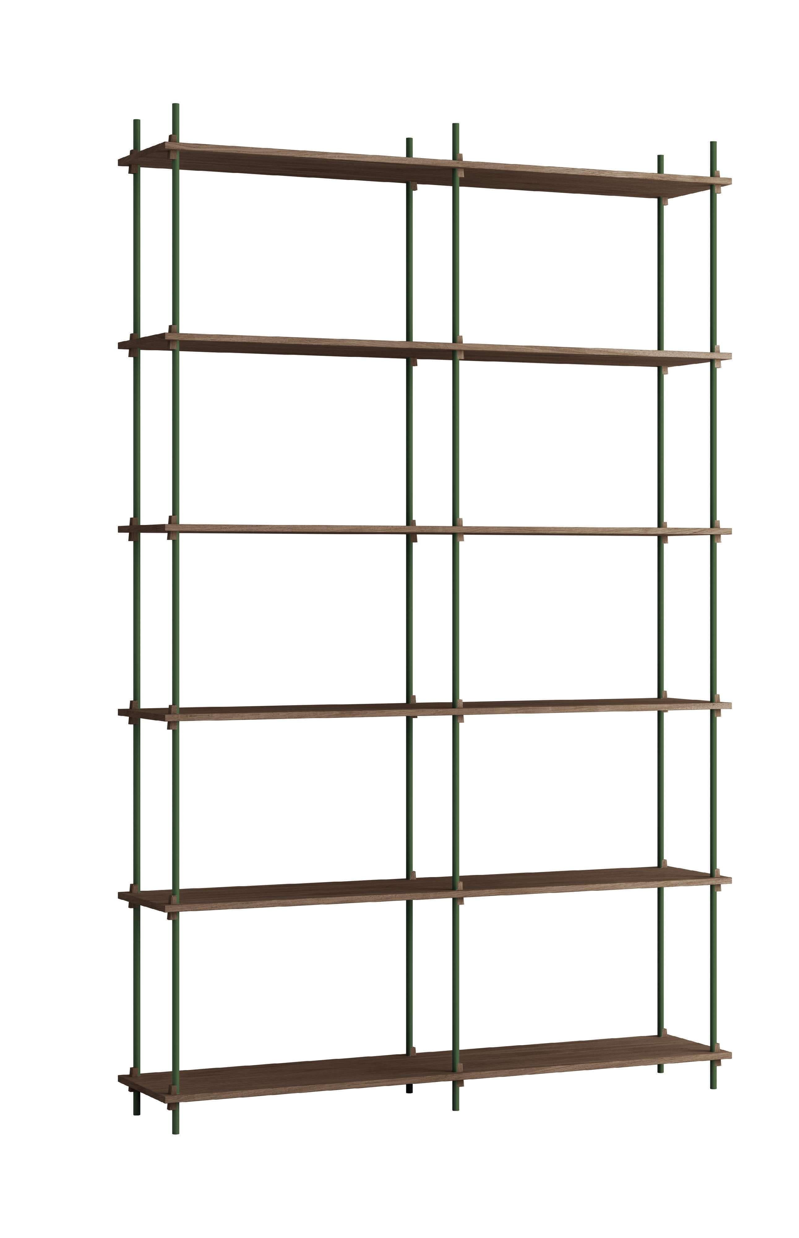 [product_category]-Moebe Shelving System S.255.2.B, Smoked Oak/Pine Green-Moebe-5713520013669-S.255.2.B.SO.PG-MOE-1