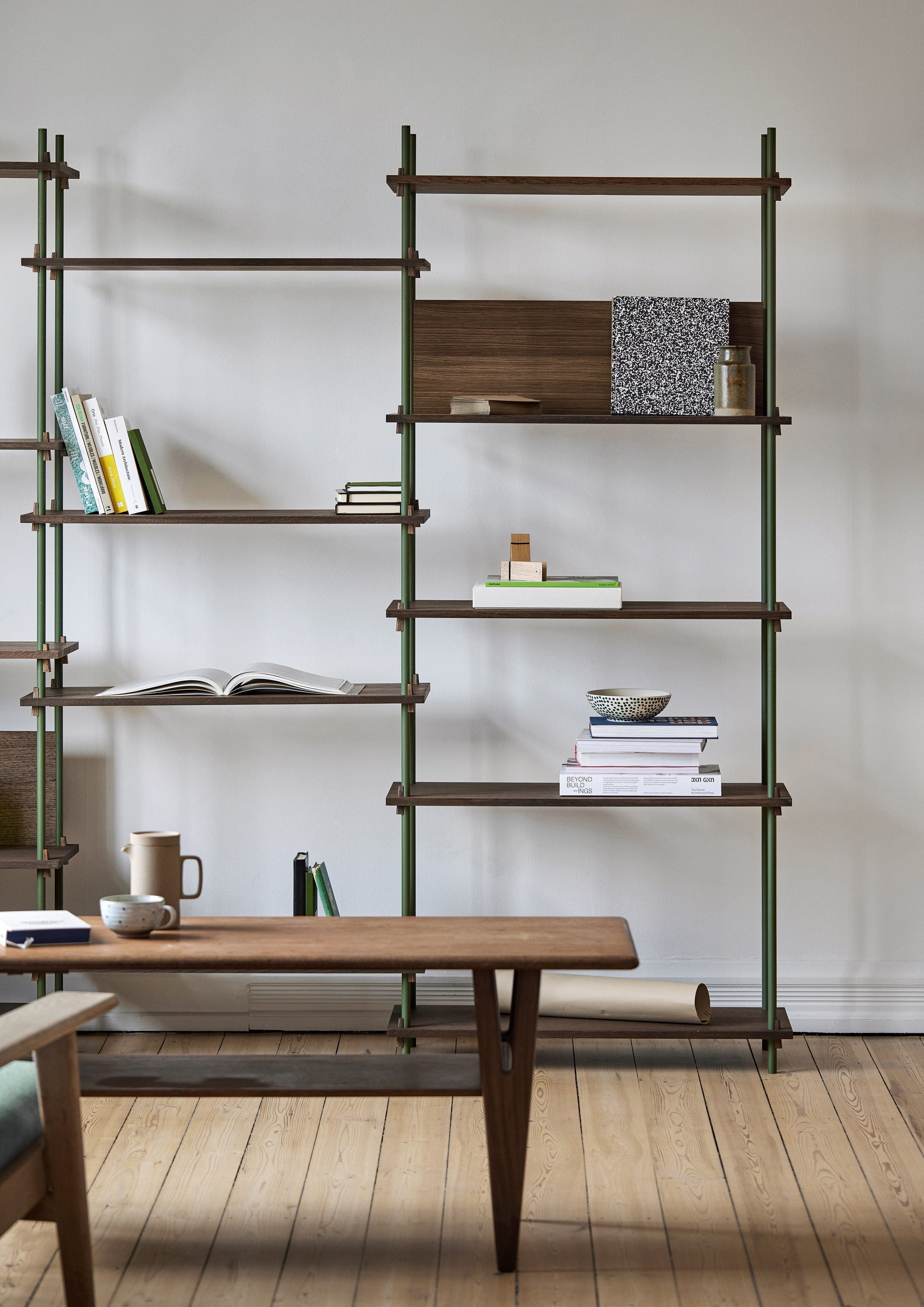 [product_category]-Moebe Shelving System S.255.2.B, Smoked Oak/Pine Green-Moebe-5713520013669-S.255.2.B.SO.PG-MOE-2