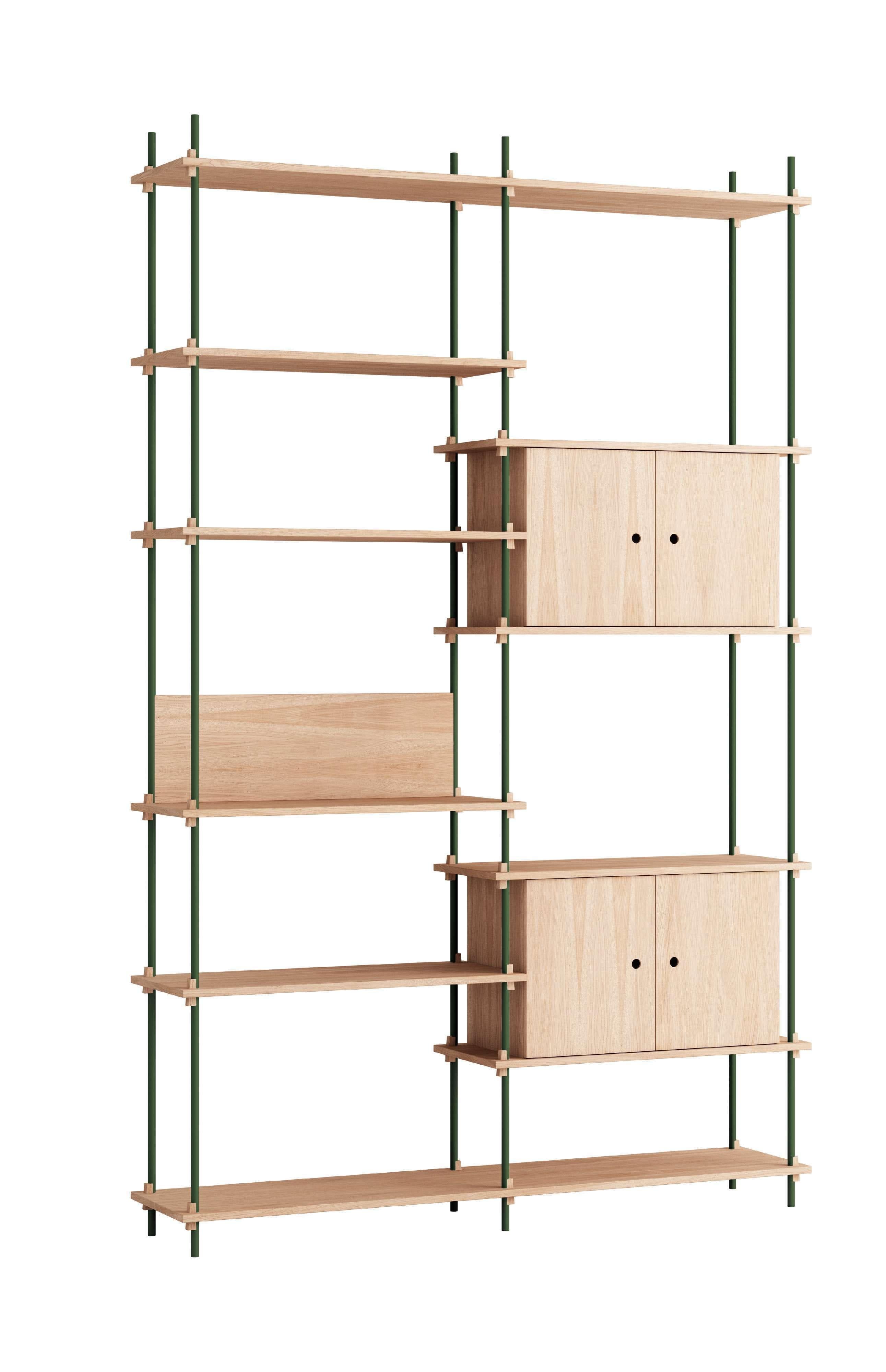 [product_category]-Moebe Shelving System S.255.2.C, Oak/Pine Green-Moebe-5713520012891-S.255.2.C.OA.PG-MOE-1
