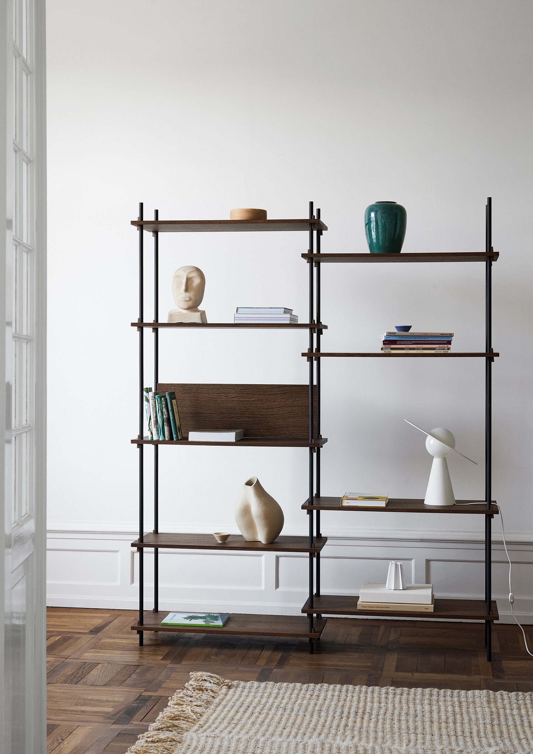 [product_category]-Moebe Shelving System S.255.2.C, Smoked Oak/Black-Moebe-5713520011139-S.255.2.C.SO.BL-MOE-35