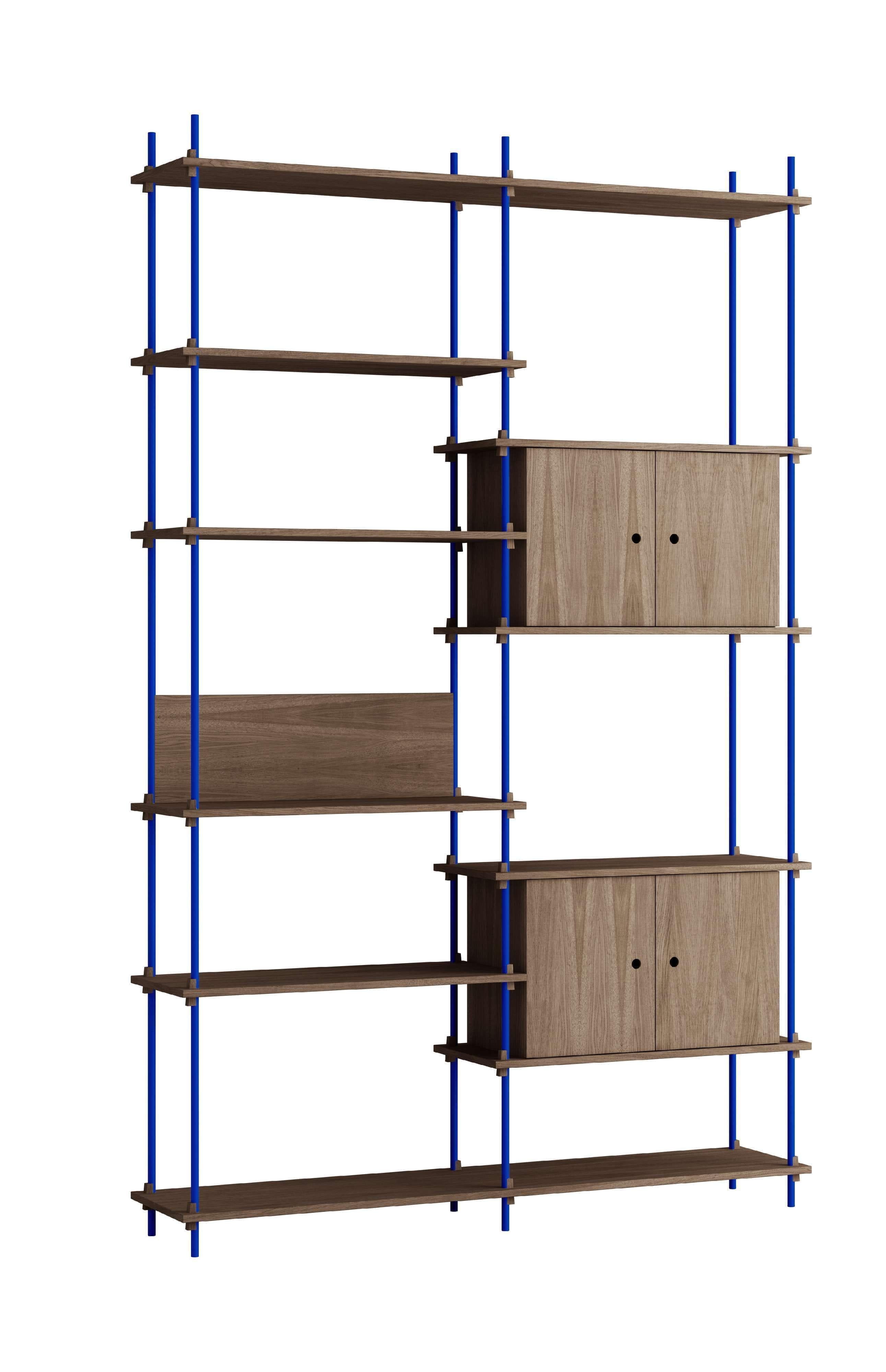 [product_category]-Moebe Shelving System S.255.2.C, Smoked Oak/Deep Blue-Moebe-5713520015236-S.255.2.C.SO.DB-MOE-1