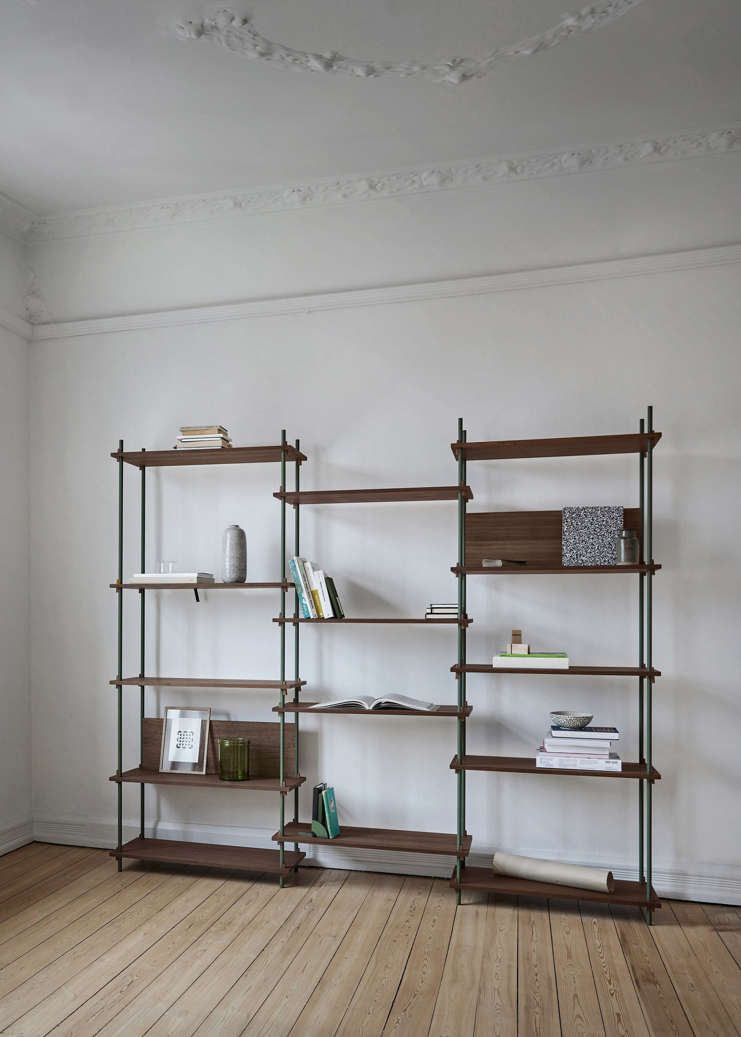 [product_category]-Moebe Shelving System S.255.2.C, Smoked Oak/Pine Green-Moebe-5713520013676-S.255.2.C.SO.PG-MOE-10