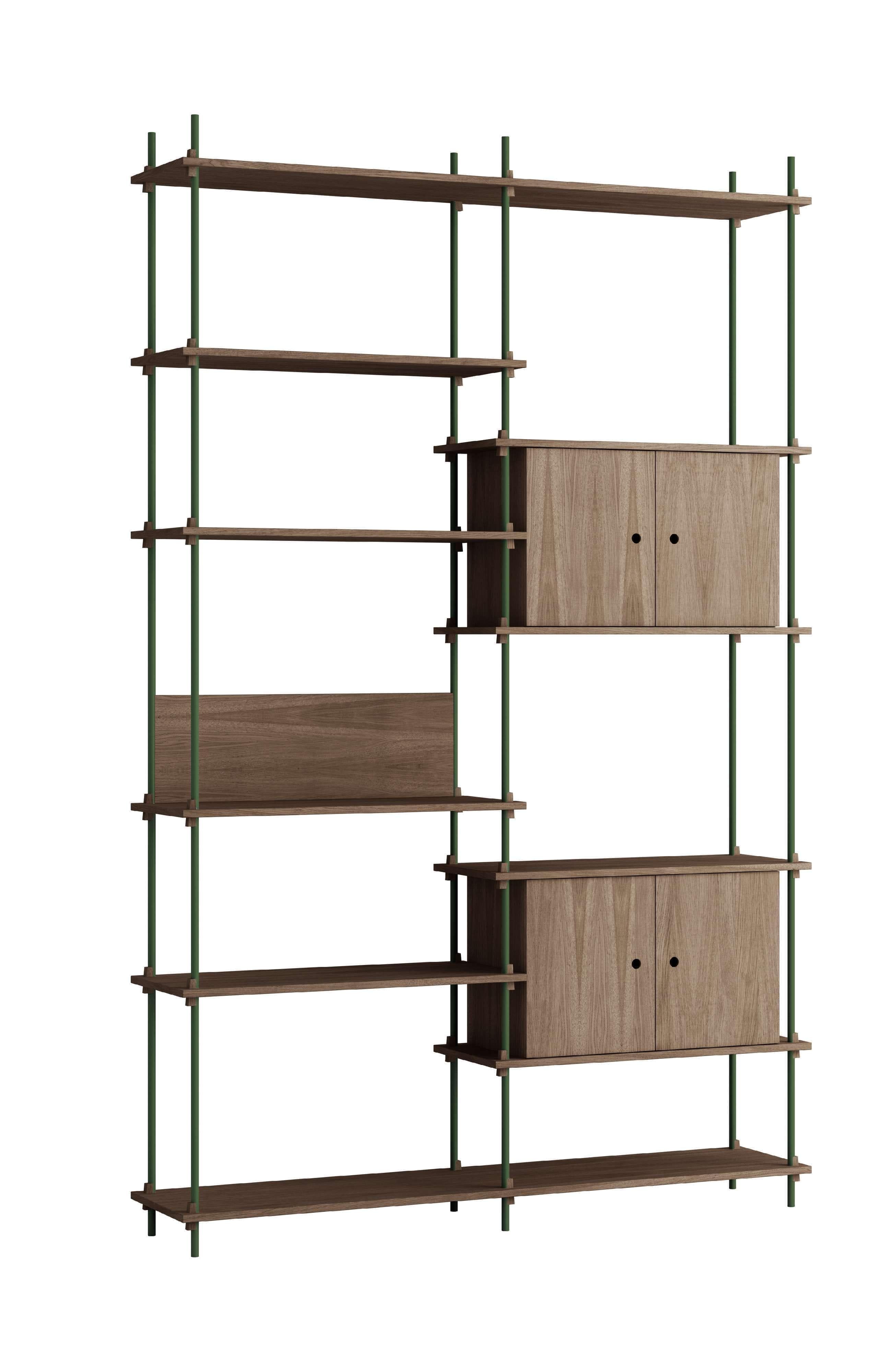 [product_category]-Moebe Shelving System S.255.2.C, Smoked Oak/Pine Green-Moebe-5713520013676-S.255.2.C.SO.PG-MOE-1