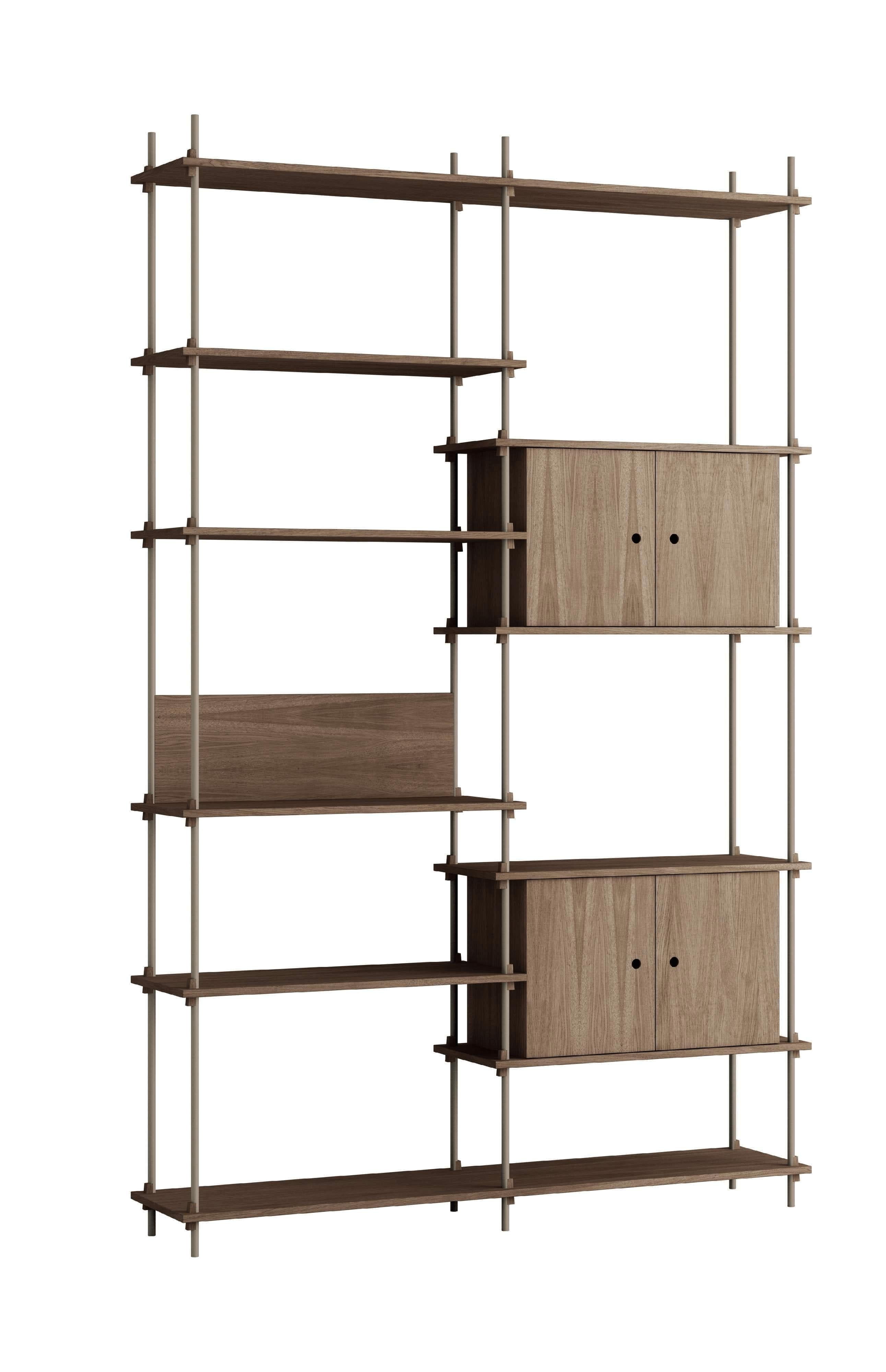 [product_category]-Moebe Shelving System S.255.2.C, Smoked Oak/Warm Grey-Moebe-5713520016790-S.255.2.C.SO.WG-MOE-1