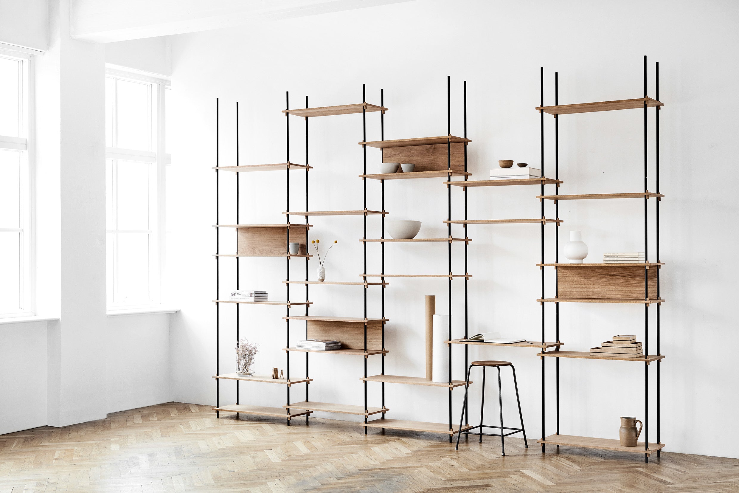 [product_category]-Moebe Shelving System S.255.2.E, Oak/Black-Moebe-5713520005749-S.255.2.E.OA.BL-MOE-53