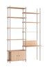 Moebe Shelving System S.255.2.E, Oak/Warm Grey