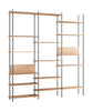 Moebe Shelving System S.255.3.A, Oak/Black