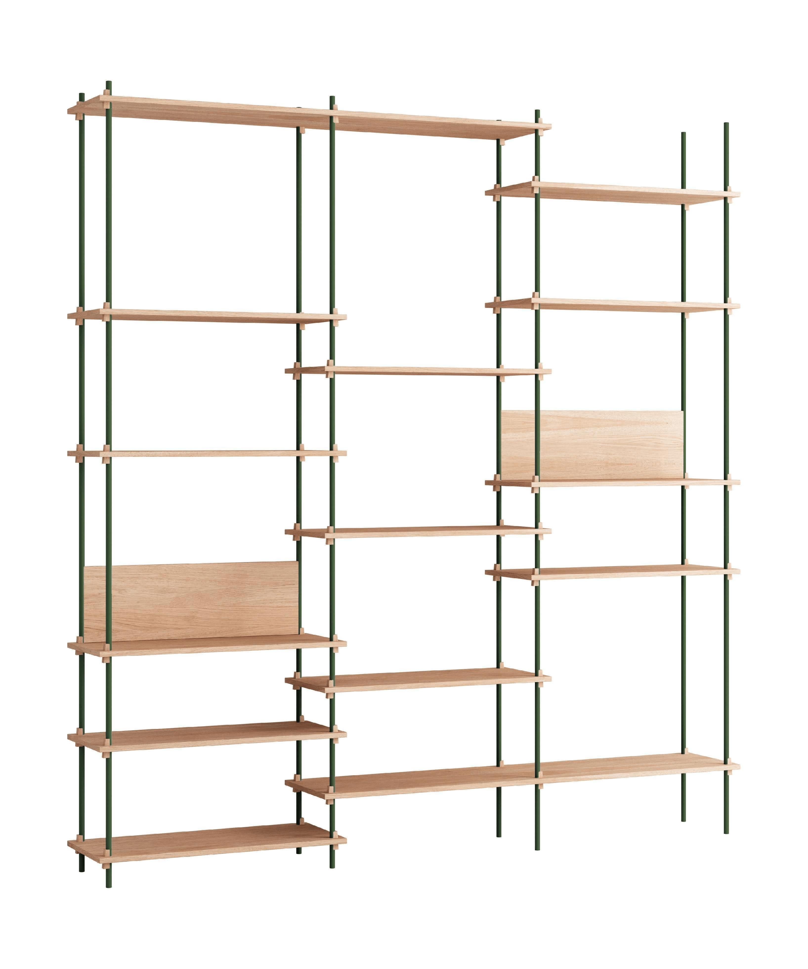 [product_category]-Moebe Shelving System S.255.3.A, Oak/Pine Green-Moebe-5713520013041-S.255.3.A.OA.PG-MOE-1