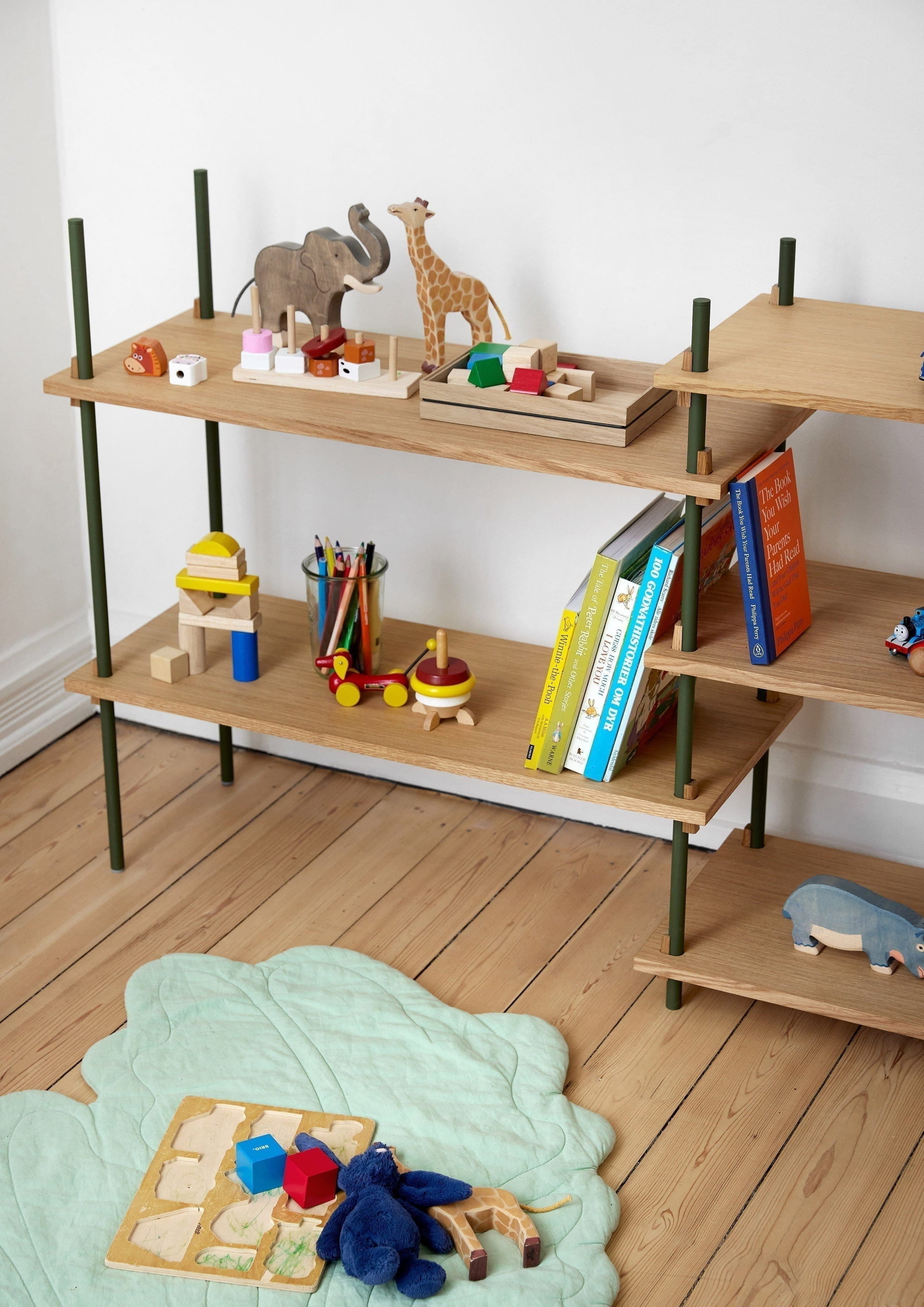 [product_category]-Moebe Shelving System S.255.3.A, Oak/Pine Green-Moebe-5713520013041-S.255.3.A.OA.PG-MOE-6