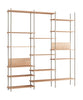 Moebe Shelving System S.255.3.A, Oak/Warm Grey