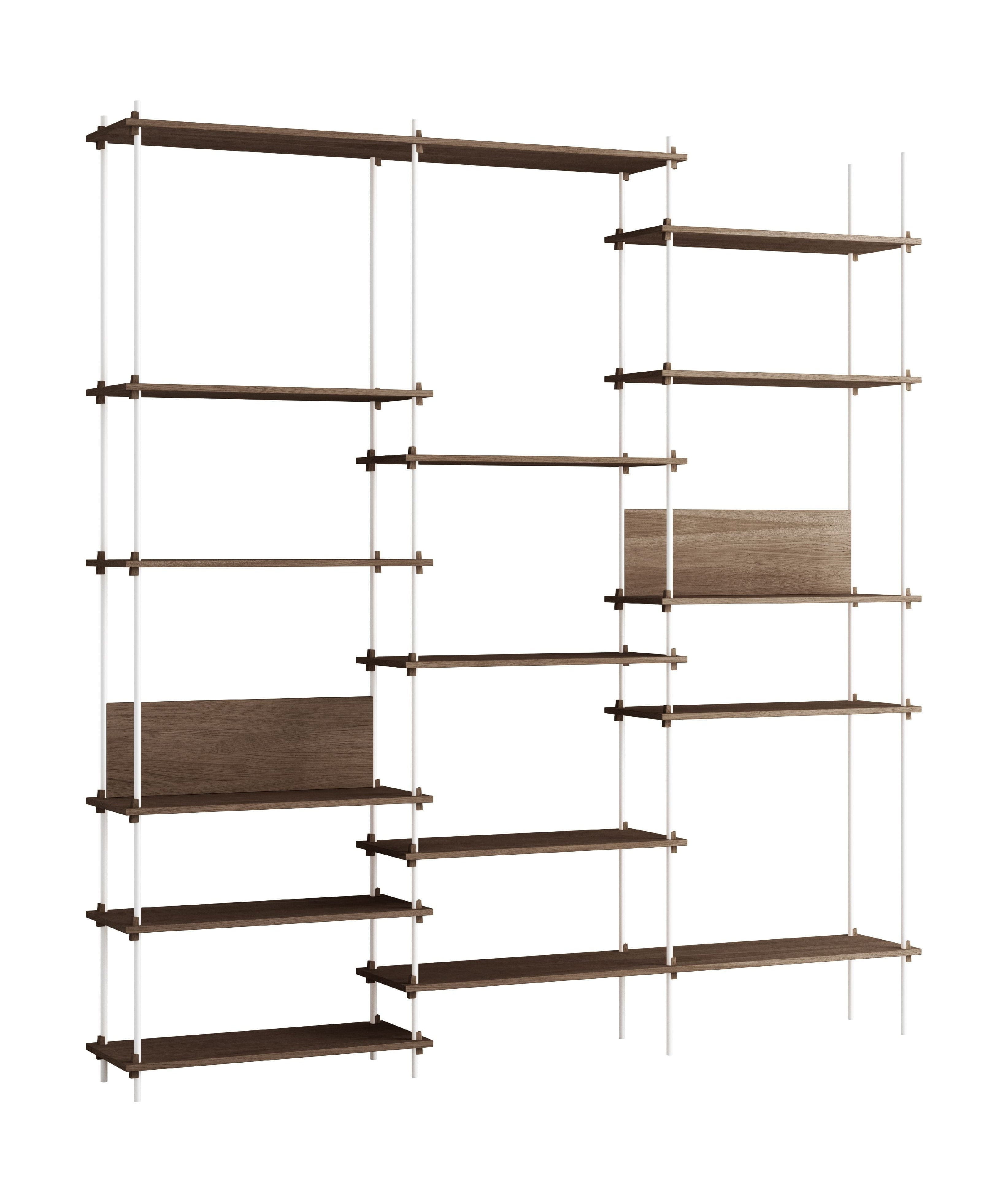 [product_category]-Moebe Shelving System S.255.3.A, Smoked Oak/White-Moebe-5713520010415-S.255.3.A.SO.WH-MOE-1